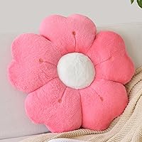 Vista 18 de Almohada en forma de flor, lindas almohadas decorativas con suave pelaje de conejo para sofá, cama, silla y suelo, almohadas de Navidad, cojines