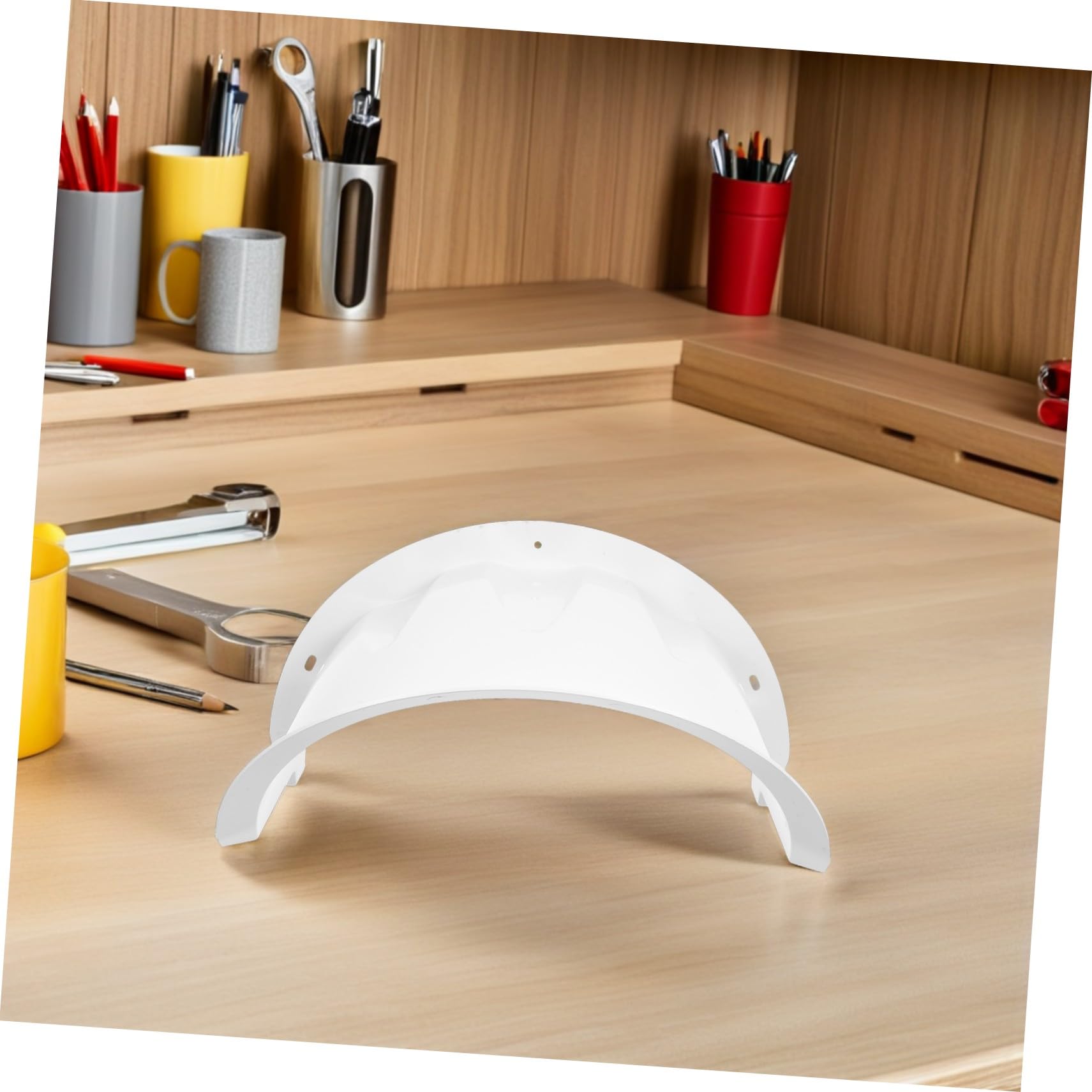 Boîtier de Protection pour Caméra Extérieure 4 Pièces PVC Demi-dôme Blanc