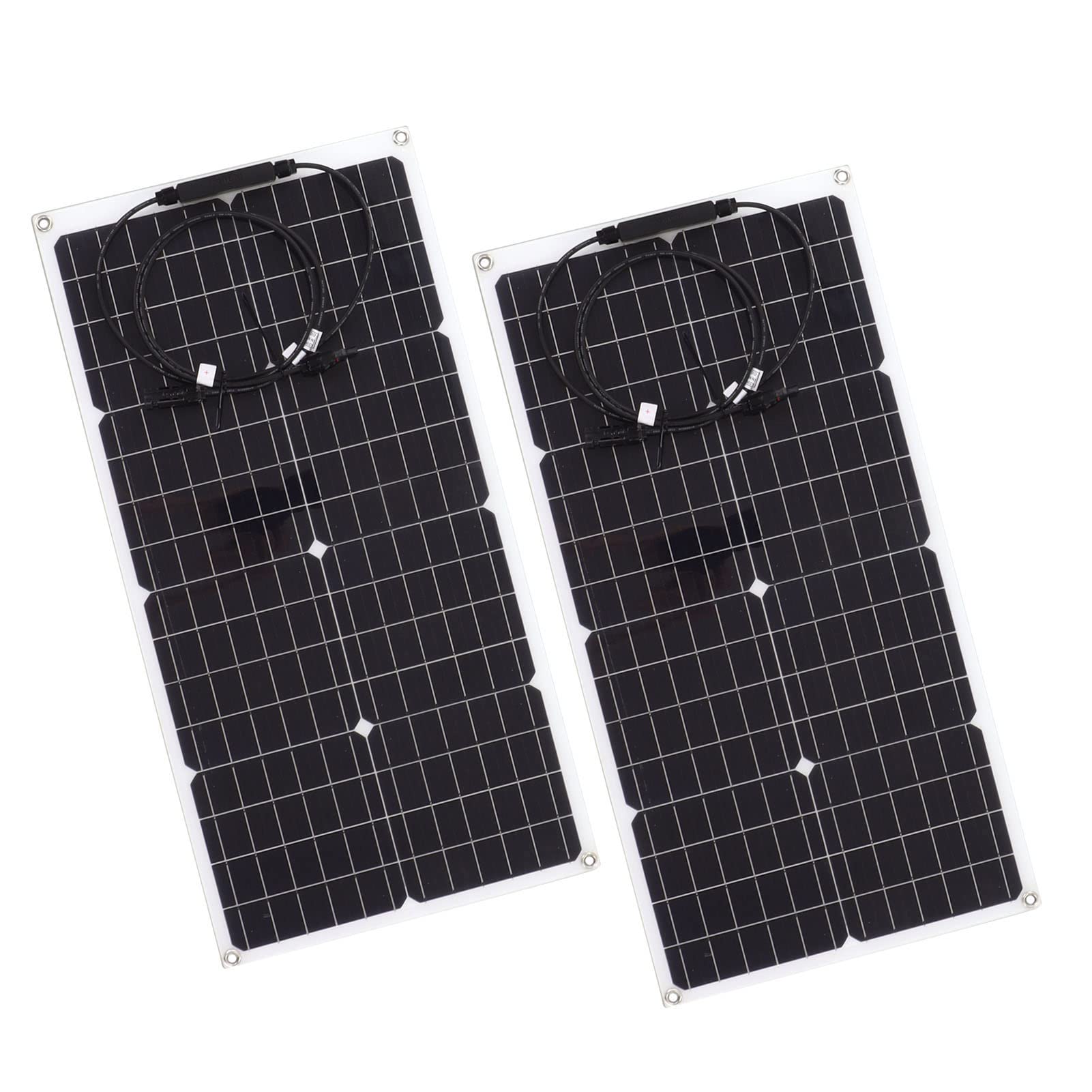 Fdit 50W Monokrystaliczny Zestaw Panelu Słonecznego IP65 Wodoodporny 18V z Regulatorem Ładowania 40A do Kampera, Kempingu, Awarii Zasilania, Podróży na Zewnątrz