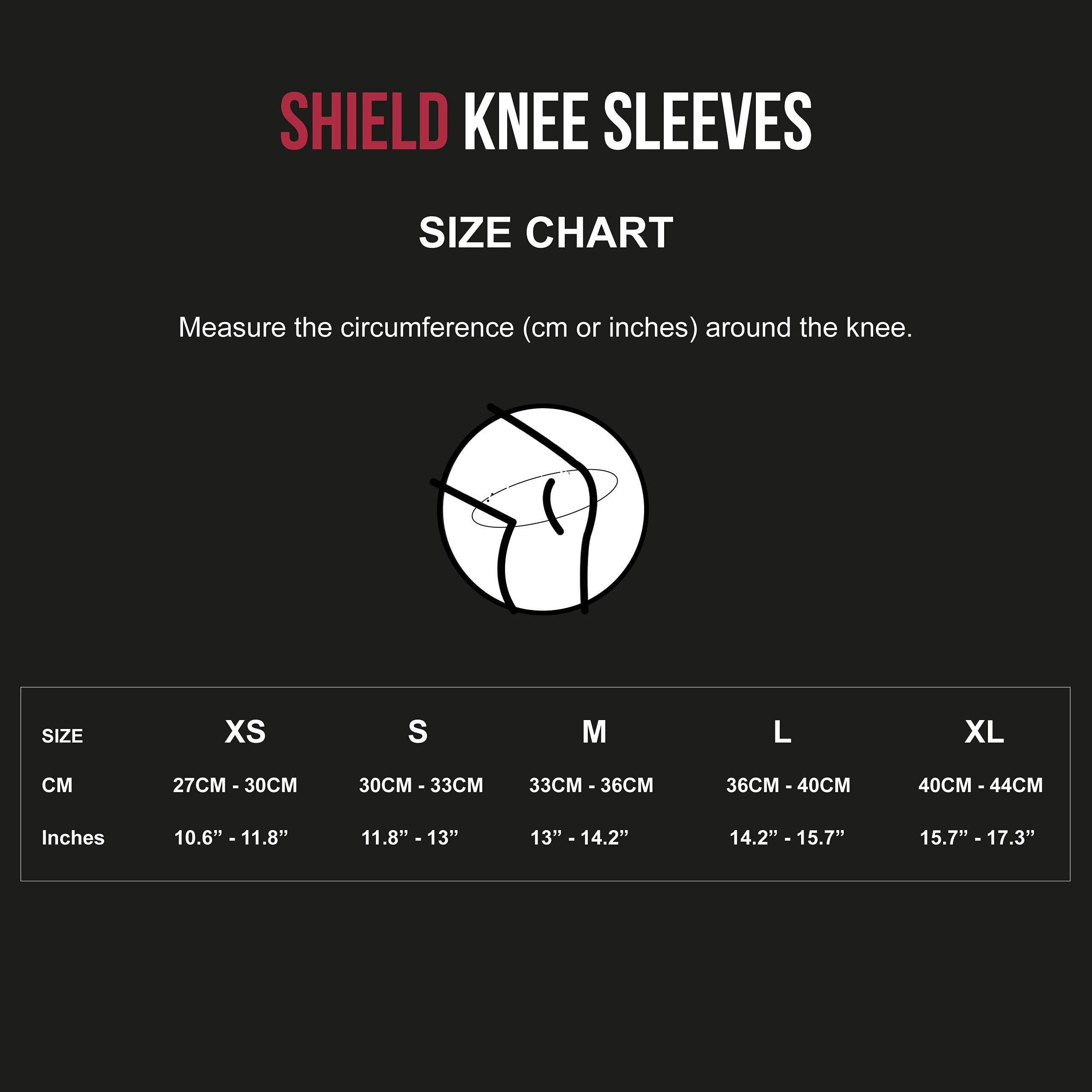 Earwaves ® Shield Knee Sleeves - Paire de genouillères en néoprène 5 mm & 7 mm. Genoux protection pour l'haltérophilie, les squats, lunges.