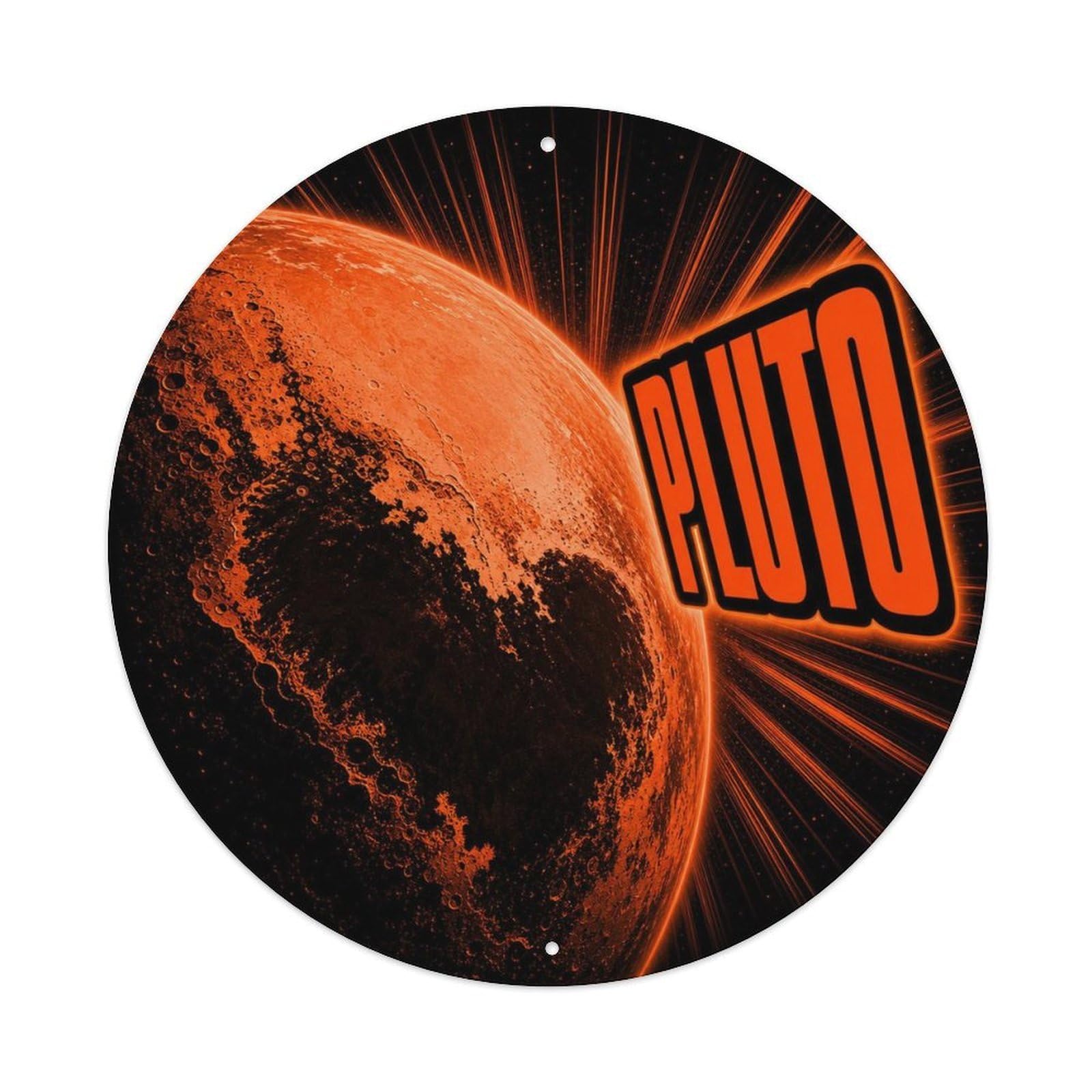 Stellar Sky Pluto Dwarf Planet Cosmos Celestial Metal Tin Sign