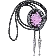 GelConnie Bolo Tie for Women Heart Cowboy Necktie Flower Gothic Mens Bolo Ties Bolero Necklace Red Western Ties for Men