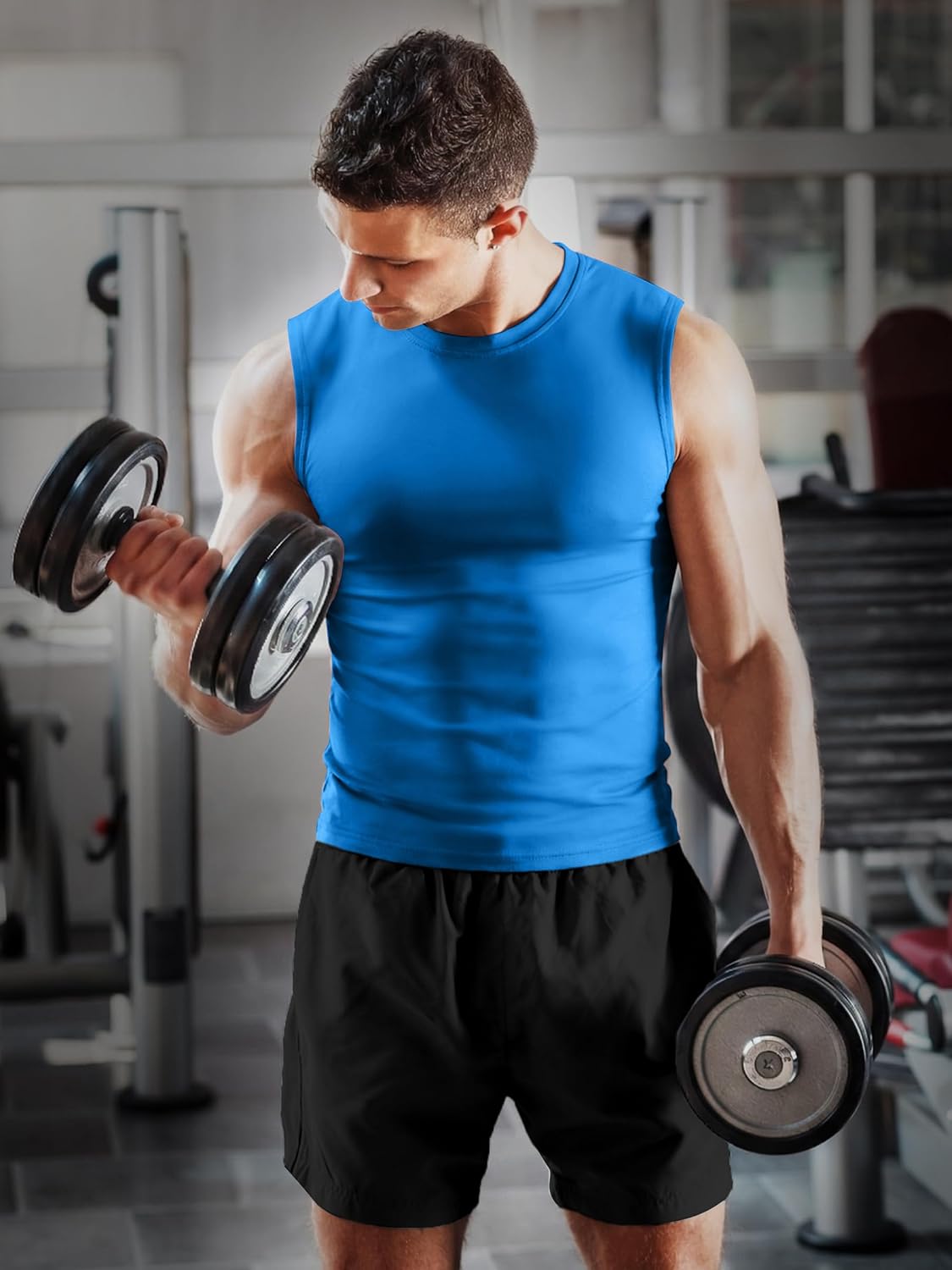 ZITY Men's Sleeveless Shirts Quick Dry Tank Tops UPF 50+ Workout Gym Muscle Shirts for Running Bodybuilding Summer Beach - Image 4