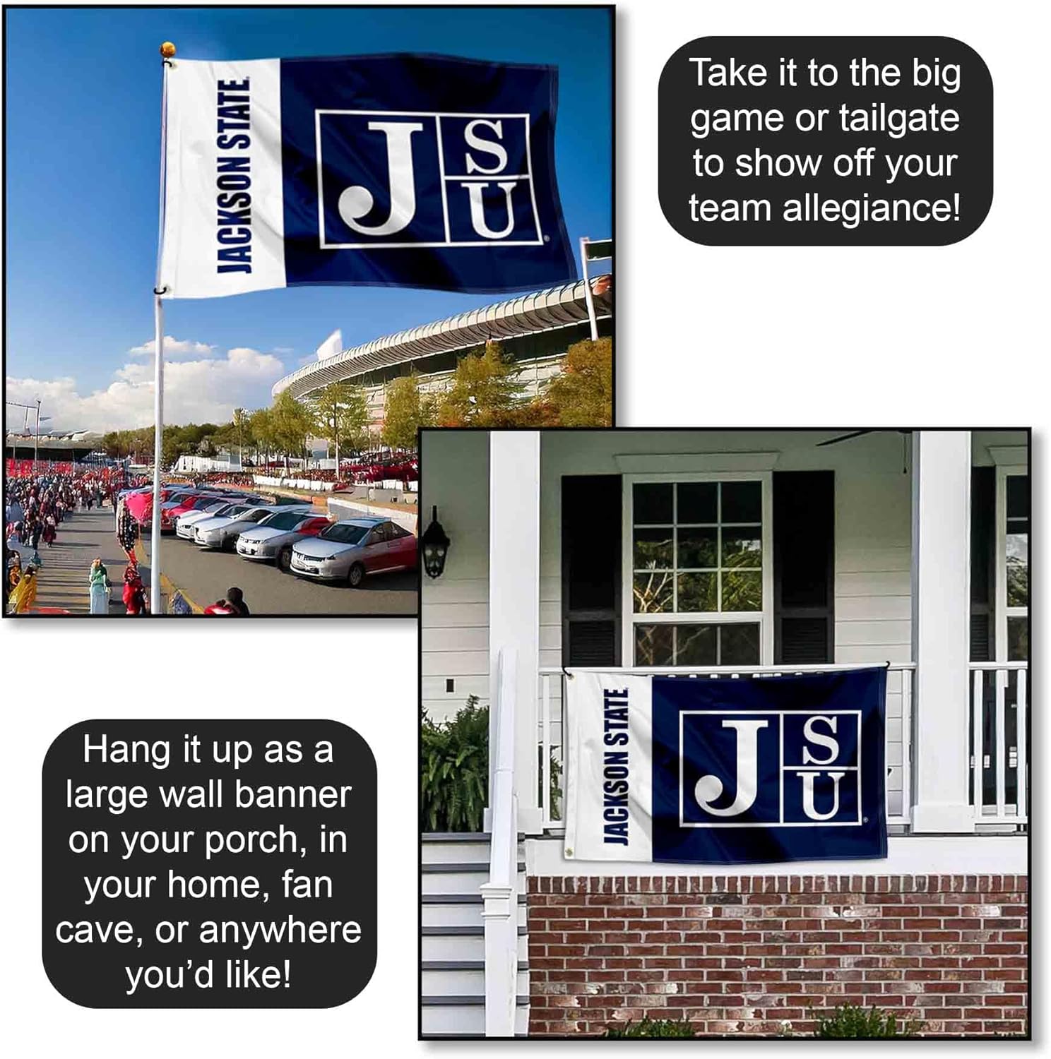 Jackson State Tigers Large Grommet Banner Flag - Image 4