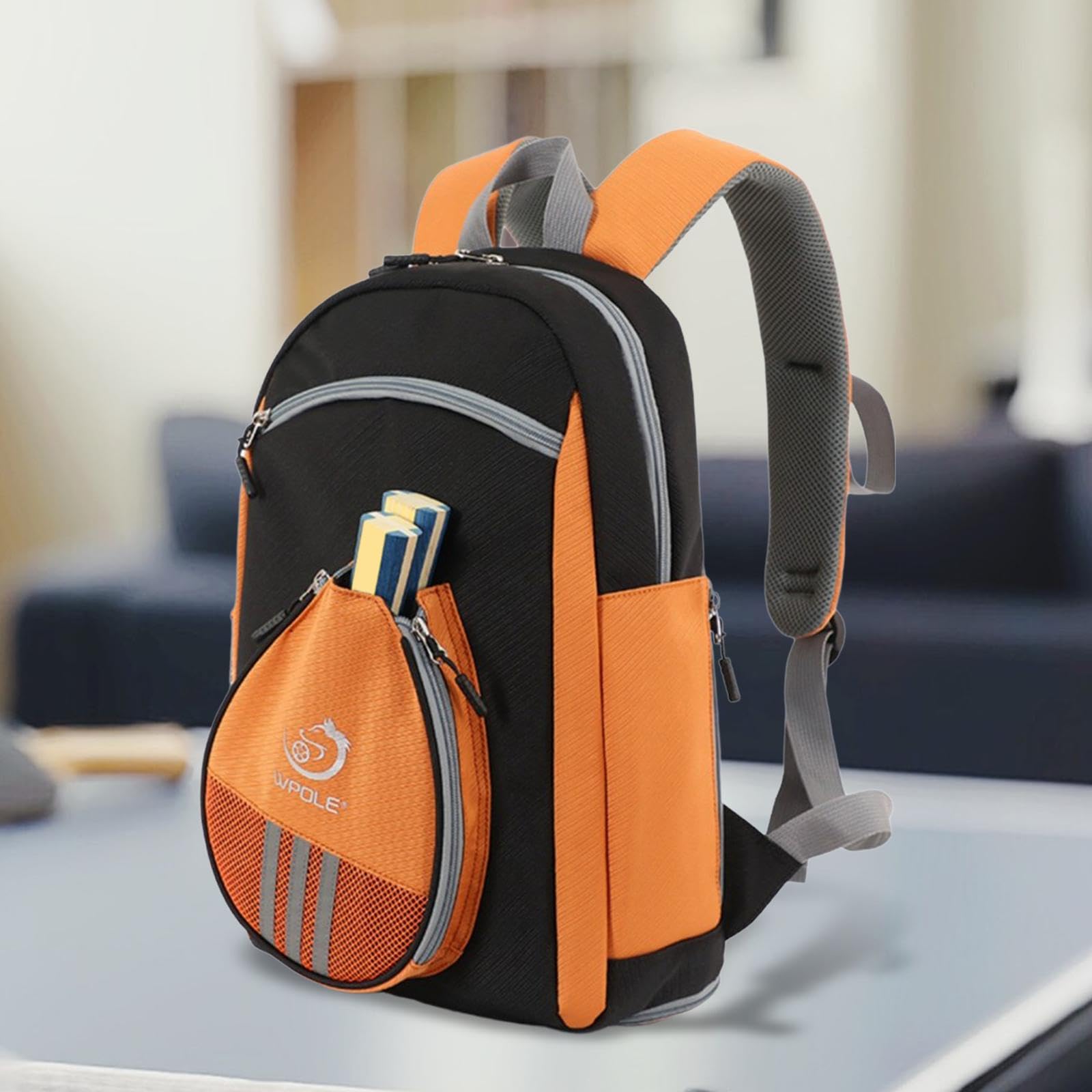 Borsa per Racchetta da Pong Zaino Sportivo per Atleta, Multifunzionale con Scomparto per Scarpe Custodia per Paddle da Pong per Allenamento