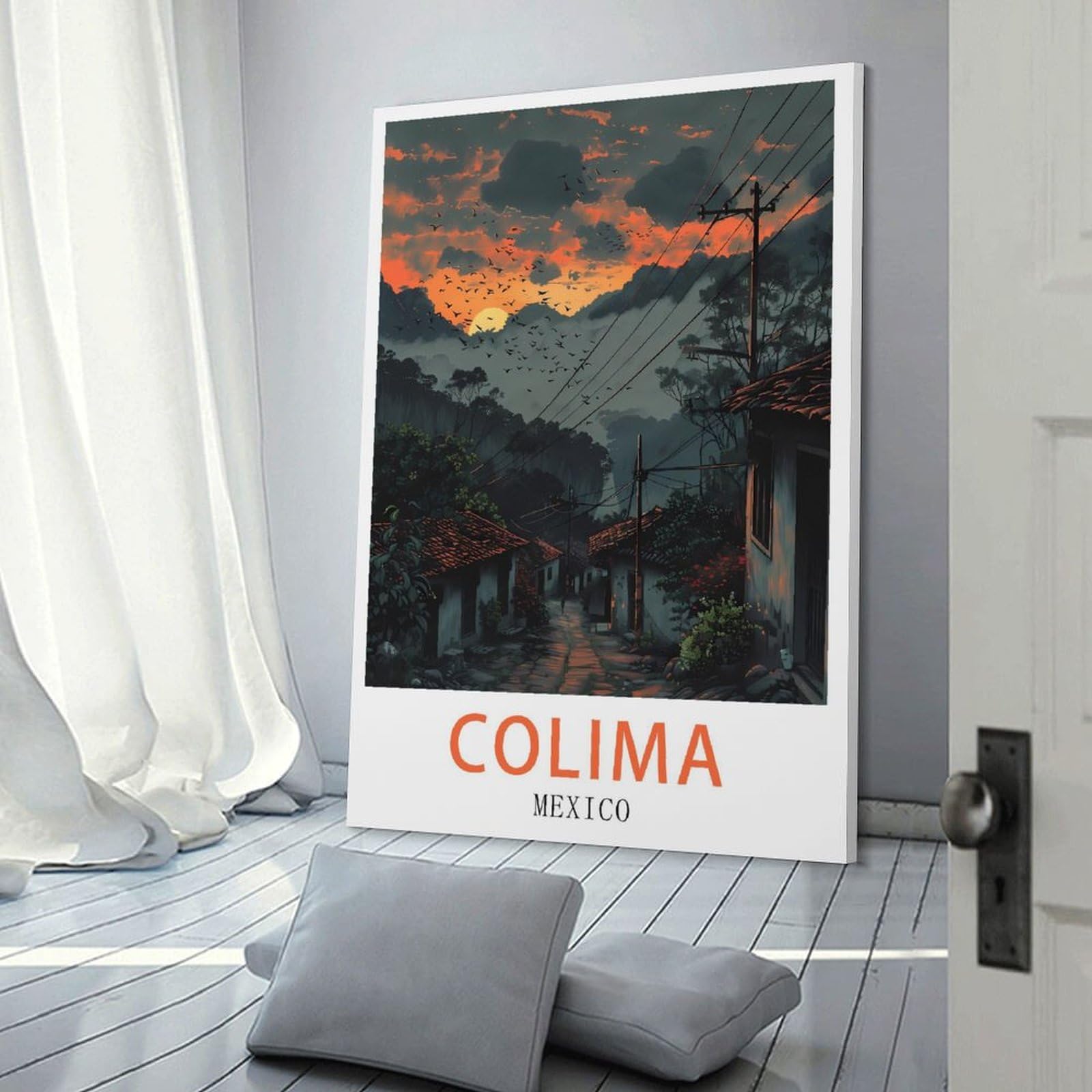 Amazon.com: LNIOWNL Colima Mexico Vintage Travel Poster 16x24inch
