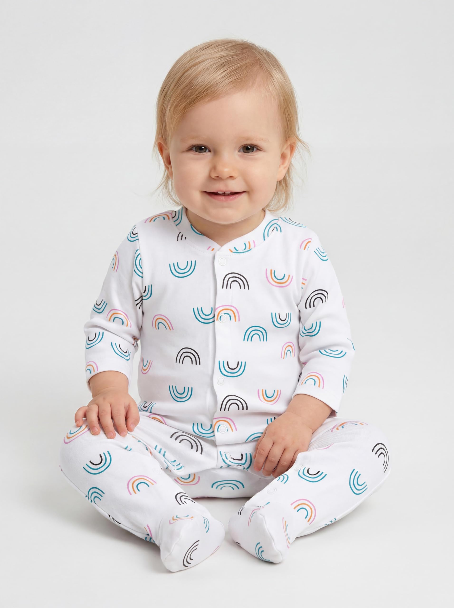 TupTam Baby Mädchen Schlafstrampler mit Fuß 3er Pack