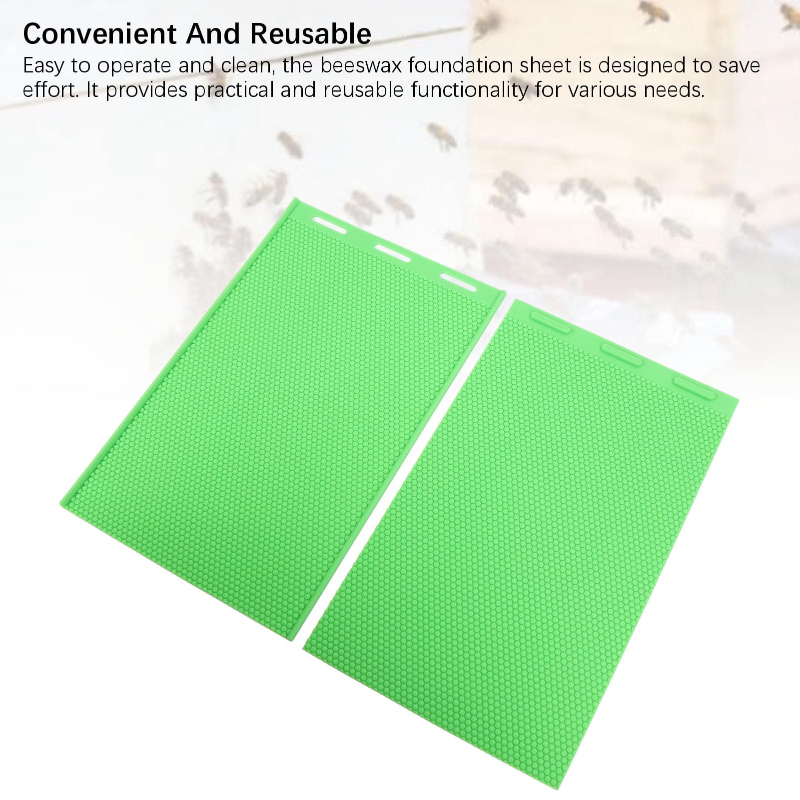 Ejoyous Foglio di Cera d'api, Materiale Siliconico, Pressa Flessibile per Cera d'api Facile Produzione di 2 Pezzi per Apicoltori e Appassionati di Fai da Te (GREEN)