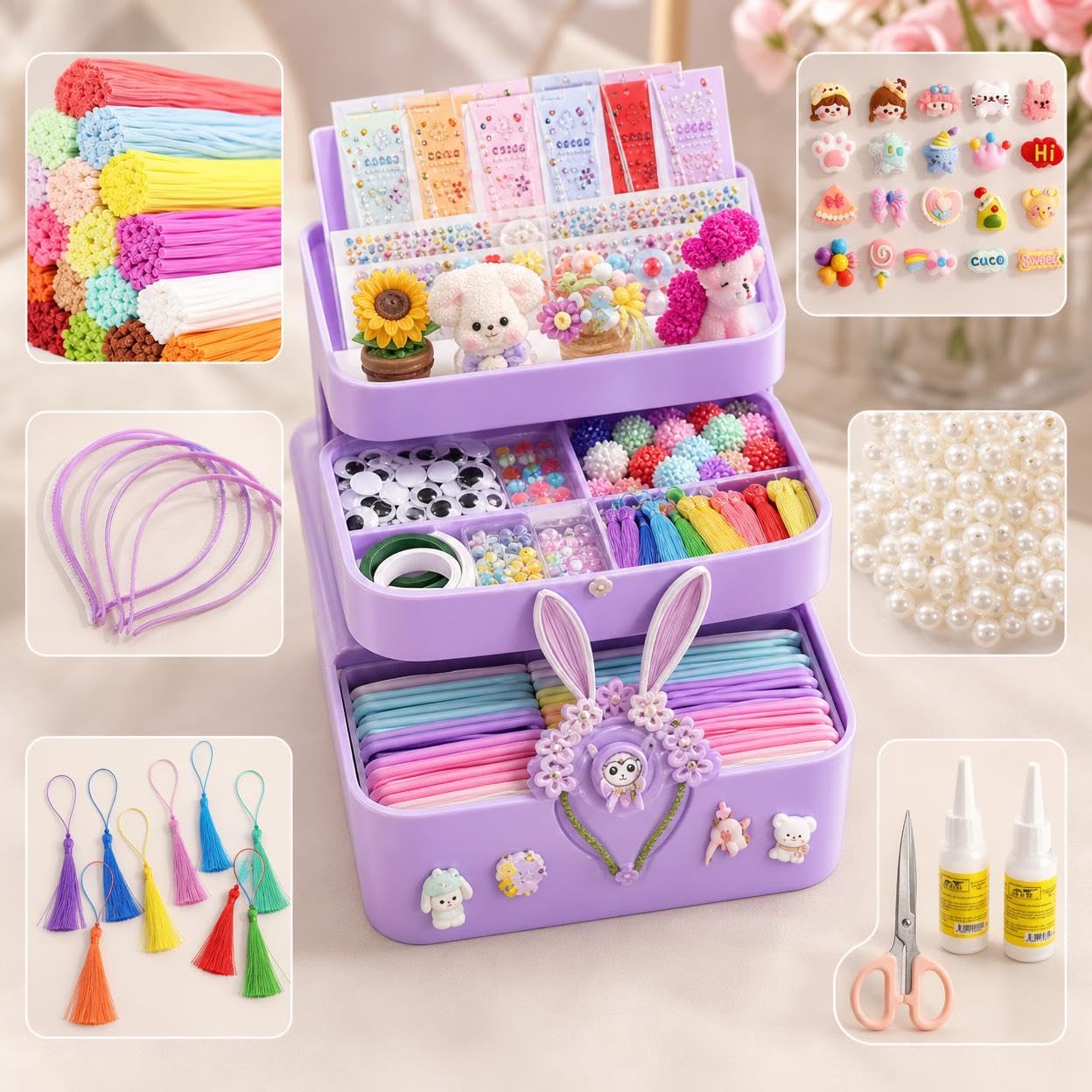 Nishiyuenyi Kit Manualidas Limpia para Niños, incluidos, Materiales para niños, Actividas en casa, style to 1