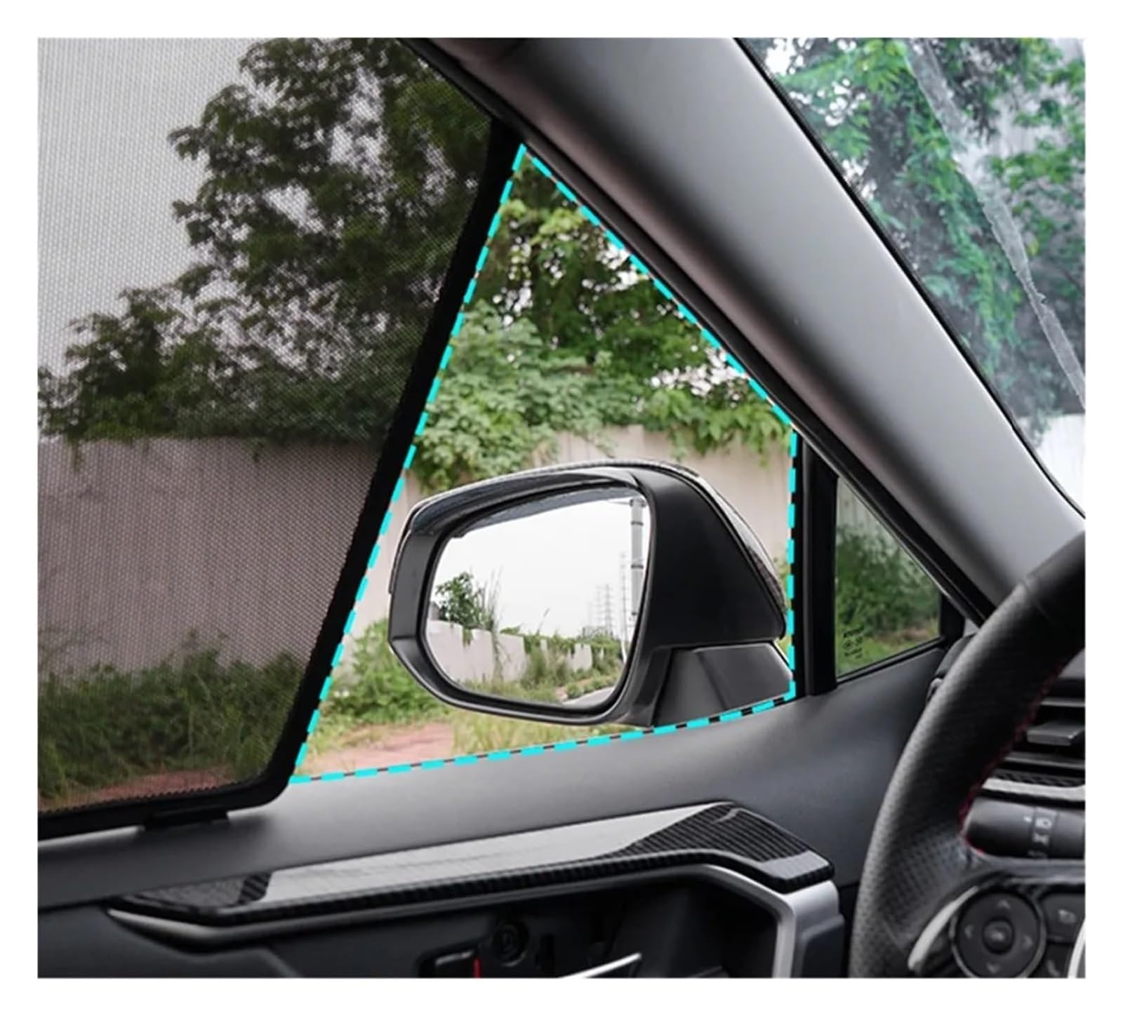 Per VW Per Tiguan 1a Per Generazione 2007-2016 Tendina Parasole Magnetica Personalizzata Finestrino Auto Telaio Parabrezza Anteriore Parasole Auto(2PCS SIDE TRIANGLE)