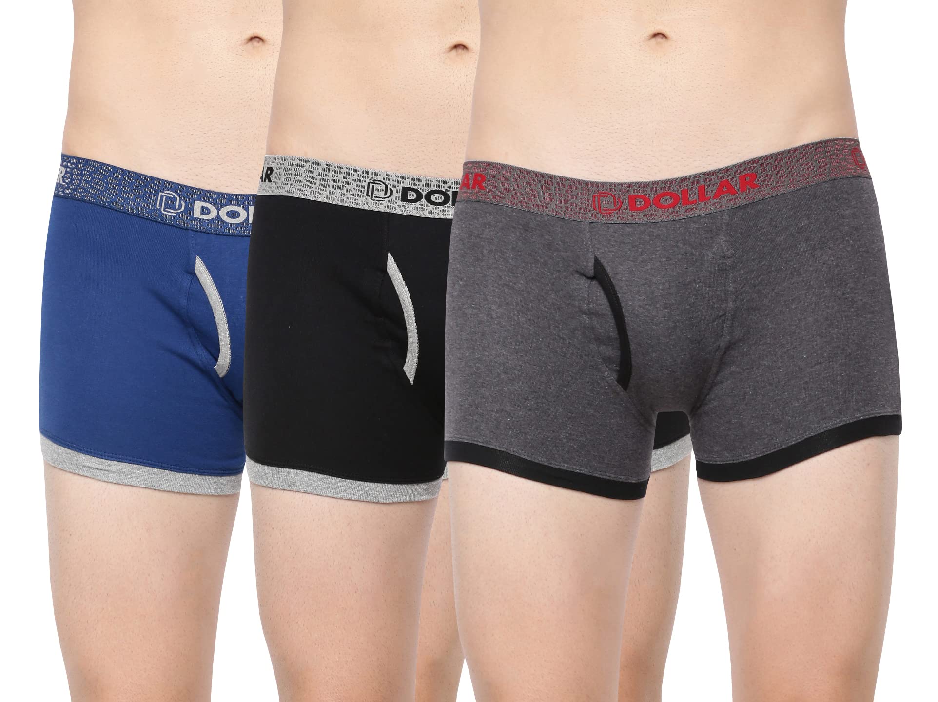 dollar bigboss Men's Pack of 3 Solid Cotton Trunk (Colour May Vary)-picture-36