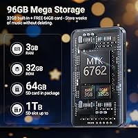 Vista 2 de Reproductor MP3 de 96GB con Bluetooth y WiFi, MECHEN con sistema operativo Android 13 Reproductores MP3 y MP4 con pantalla táctil de 4" y altavoz