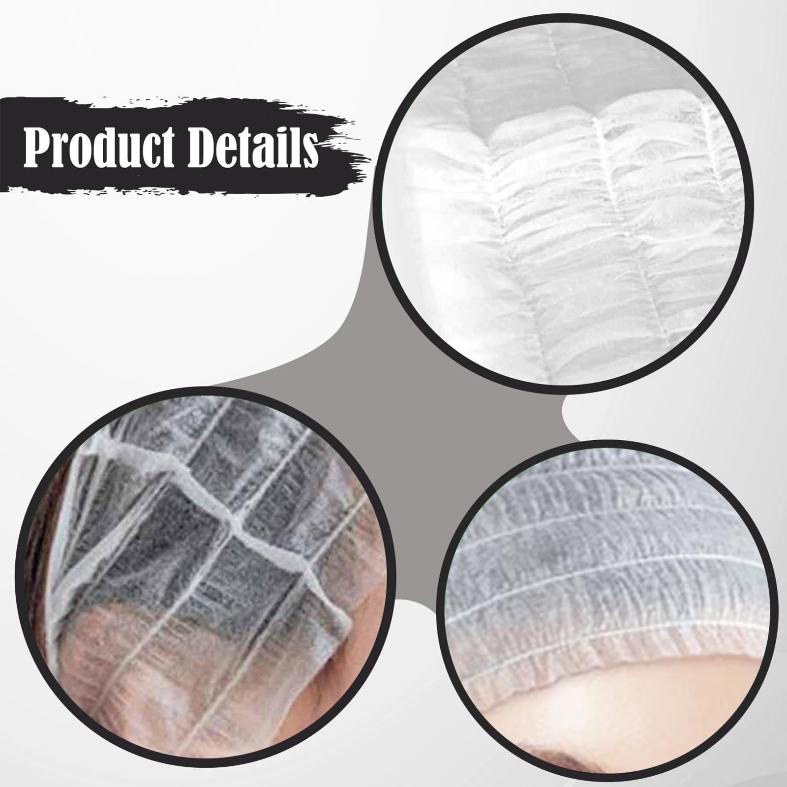 Oshhni 100 fasce per capelli SPA per il viso, fasce per capelli SPA per il trucco, elastiche multiuso per, per per saloni di bellezza, Bianco