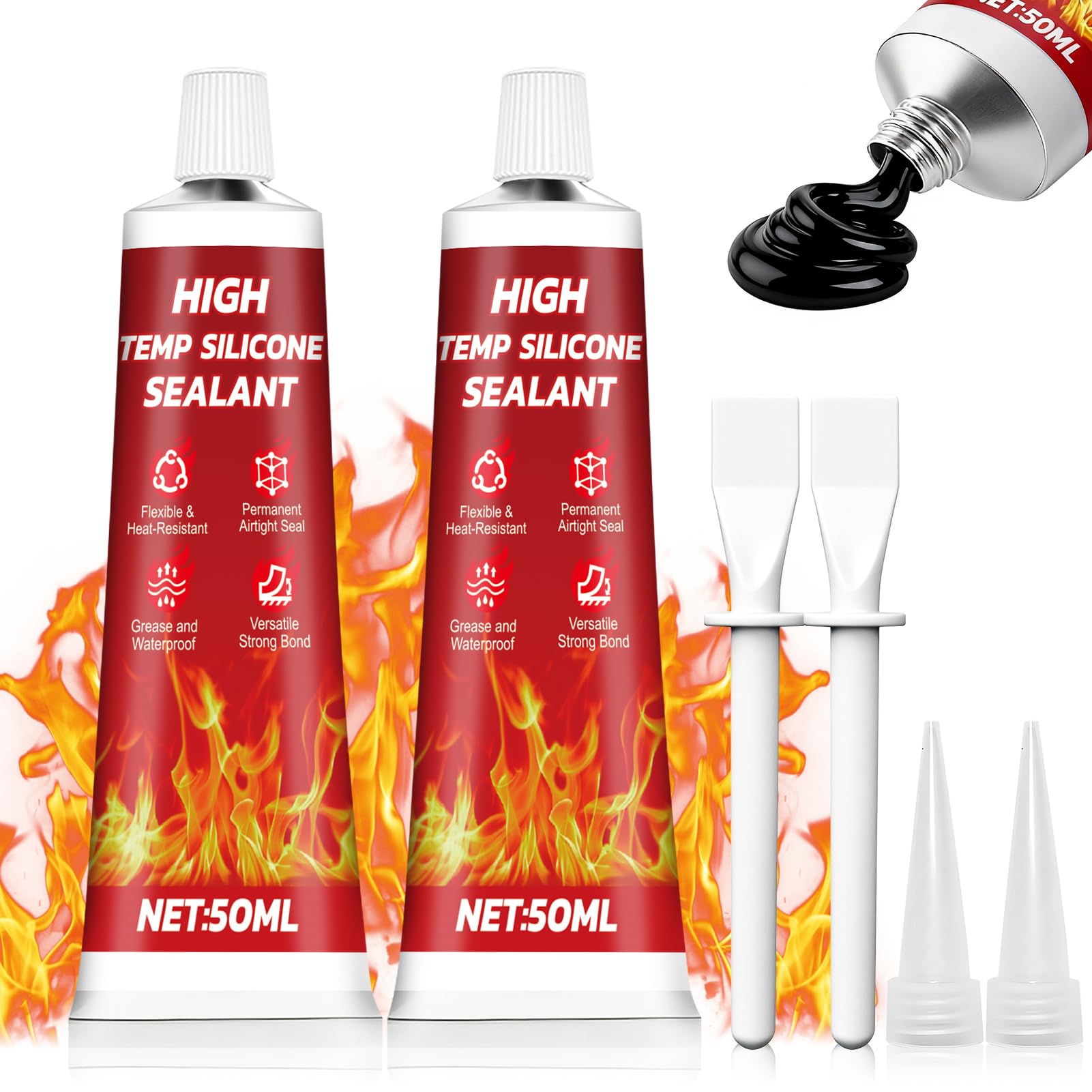 Heat Resistant Silicone, Oven Seal Glue, 100 ml, High Temp Adhesive Seal