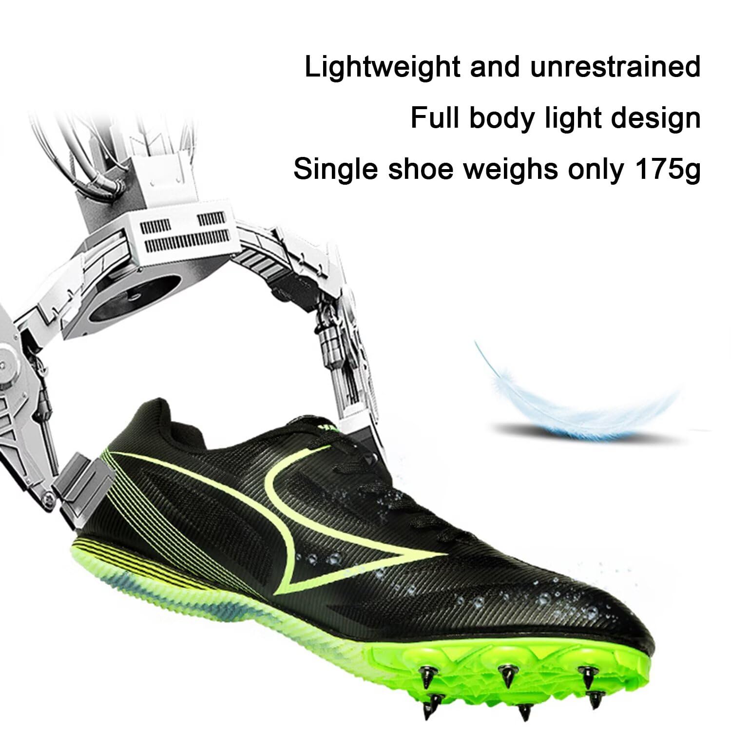 Zapatillas de Atletismo Profesionales con Clavos para Hombre y Mujer, Transpirables, para Carreras, Saltos, Carreras de Velocidad, Carreras de Media Distancia y Triple Salto