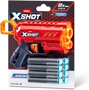 X-shot blaster micro 2.0 with 8 darts toy gun compact