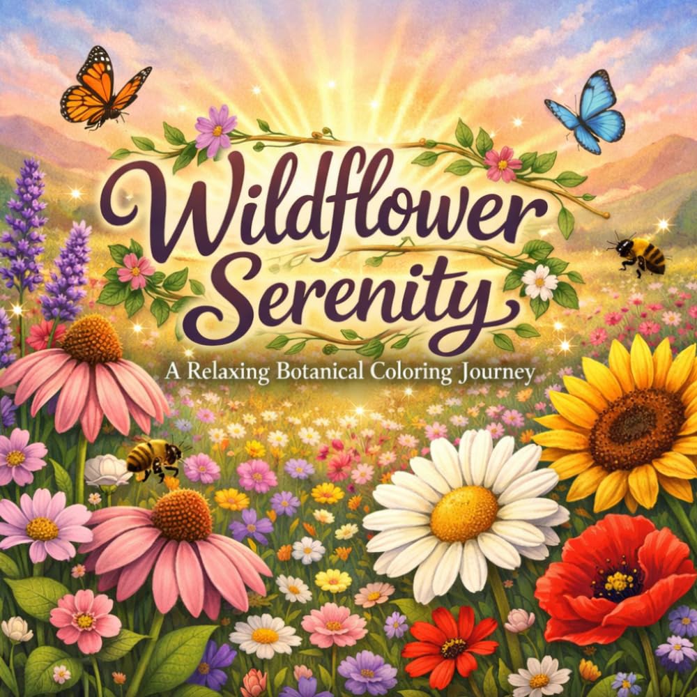 Wildflower Serenity: A Relaxing Botanical Coloring Journey (Nature & Calm)