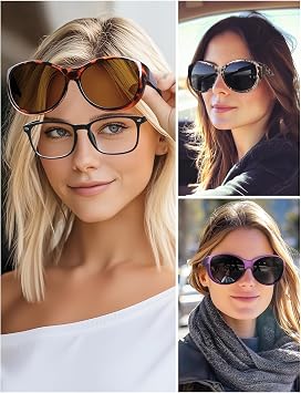 Oversized Fit Over Sunglasses Wrap Over Glasses for Women and Men with Polarized 100% UV Protection