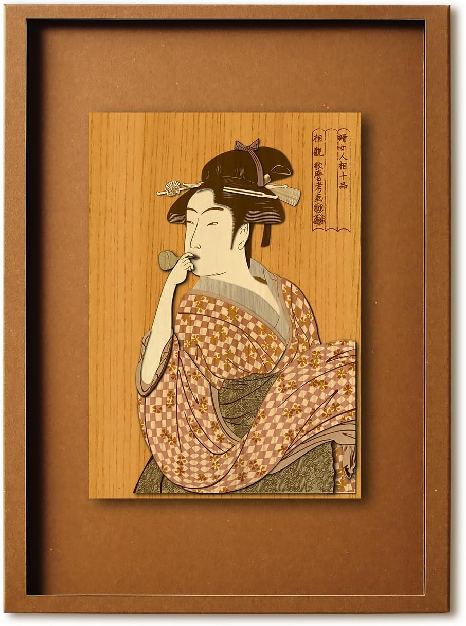 KINOWA Ukiyoe Art Kit Kiharie Poppen O Fuku Musume Made in Japan
