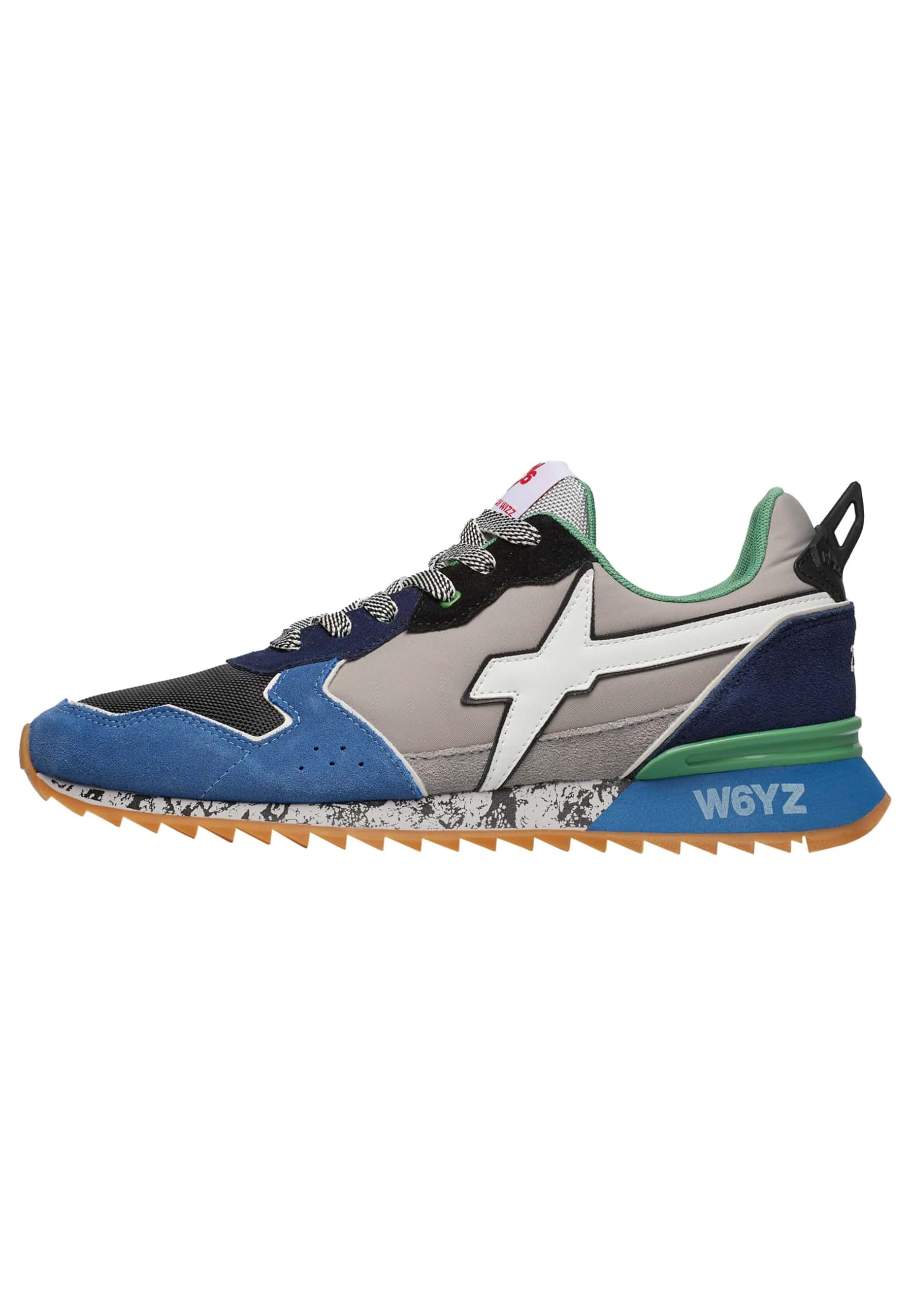 W6yz Sneakers in Technical Fabric and Suede, Blue, 11 UK