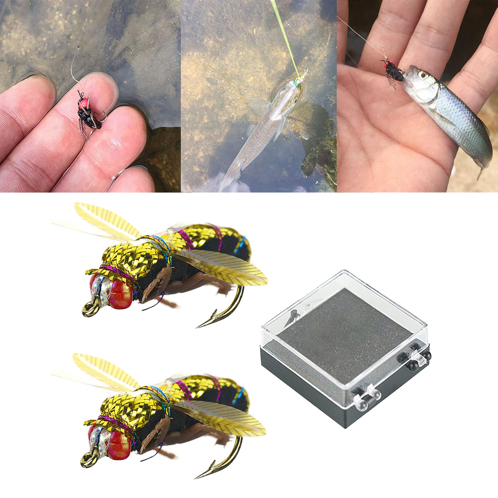 Leurres Insectes 3D Pour Pêche - Appâts Flottants Truite Et Saumon | 2 Pièces