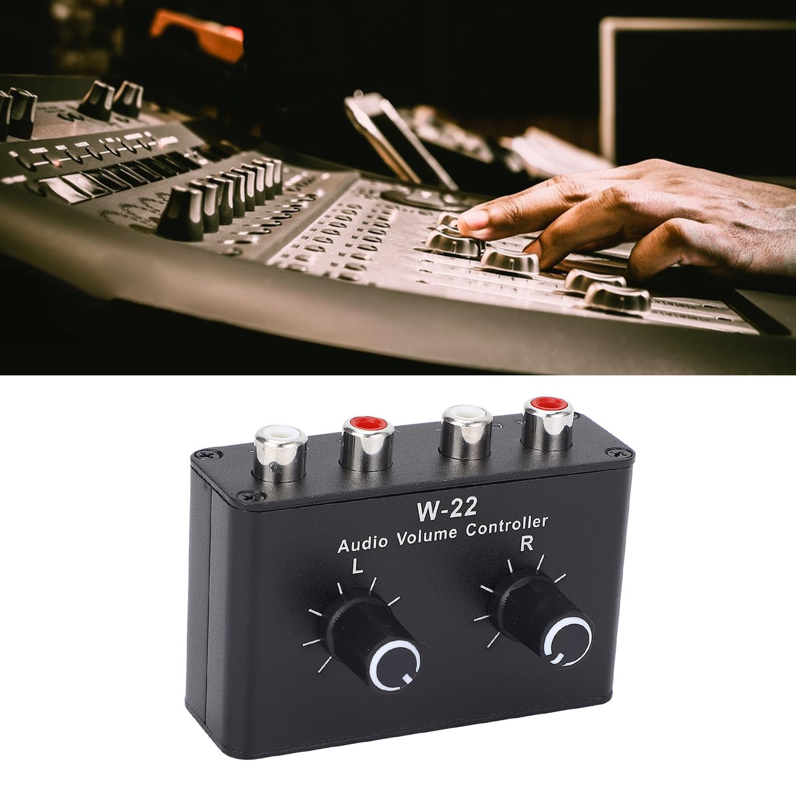 Boîte de Commande de Volume 3.5 mm, Atténuateur Audio sans Perte avec Équilibre Canal L/R pour Amplificateur, CD, Mélangeur