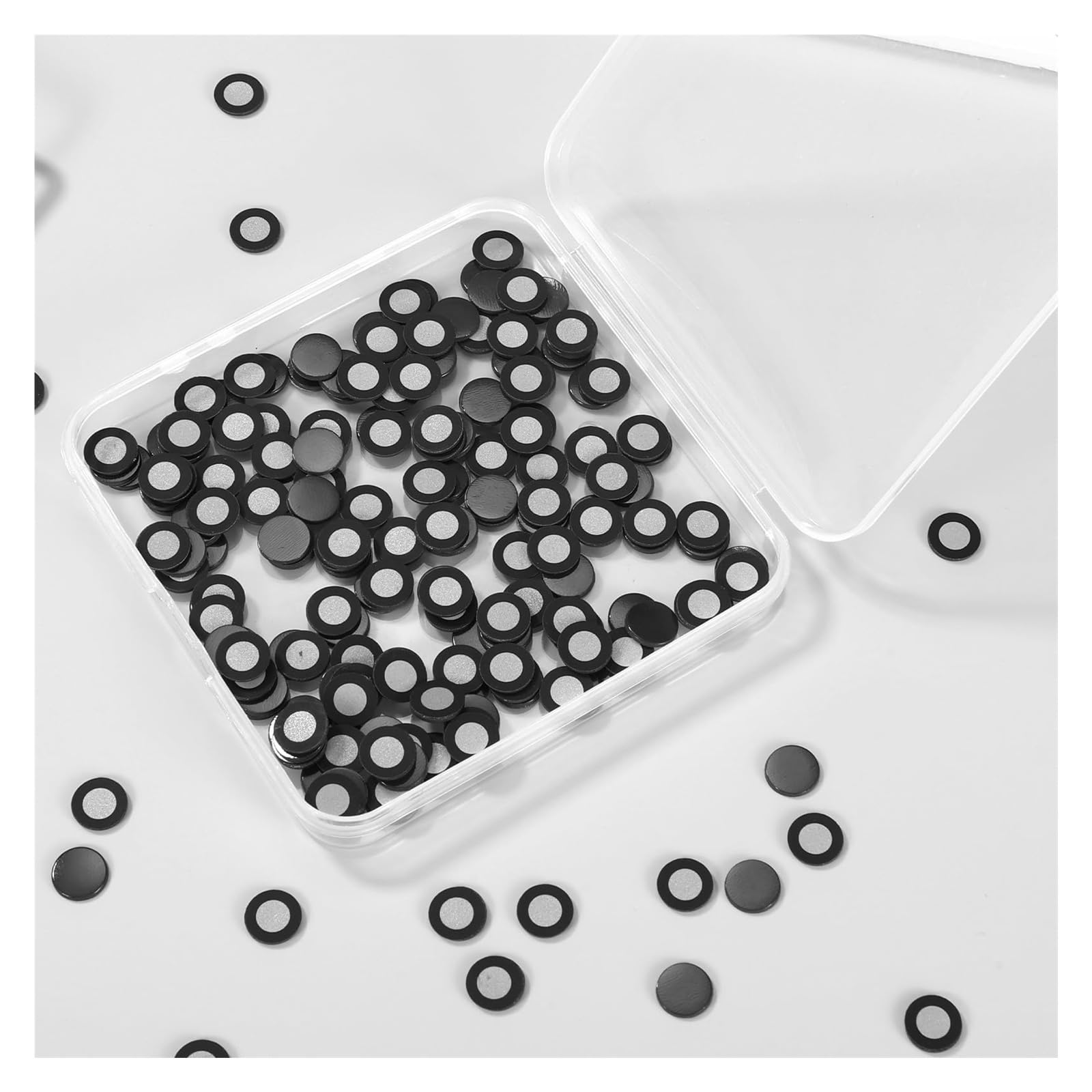 Ręczny znacznik skanera 3D Wewnętrzne punkty o średnicy 6 mm i średnicy zewnętrznej 10 mm Lokalizują magnetyczne punkty docelowe o wysokim współczynniku odbicia(1000pcs)