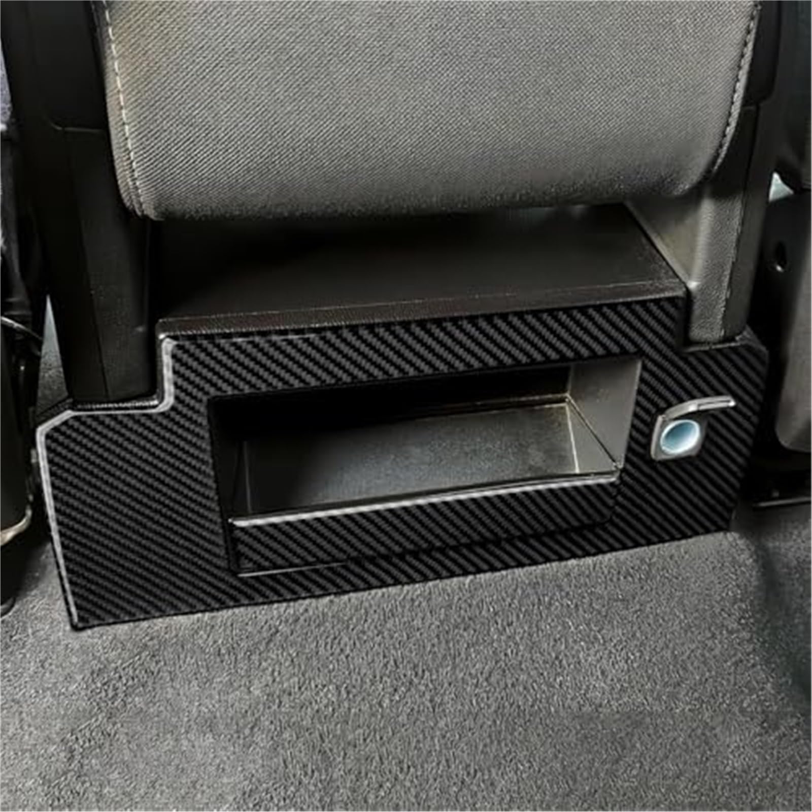 Wivplex Wykończenie panelu zmiany biegów Naklejki samochodowe Tylny schowek z włókna węglowego Naklejka wewnętrzna, dla Chevy, dla Silverado, dla listwa ozdobna deski rozdzielczej samochodu