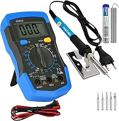 Kit Multímetro Digital Profissional MD-200L + Ferro de Solda Ajustável 127V 15-60W + Solda Estanho 40/60 0,8mm 10g – Conjunto Completo para Reparos e Eletrônica