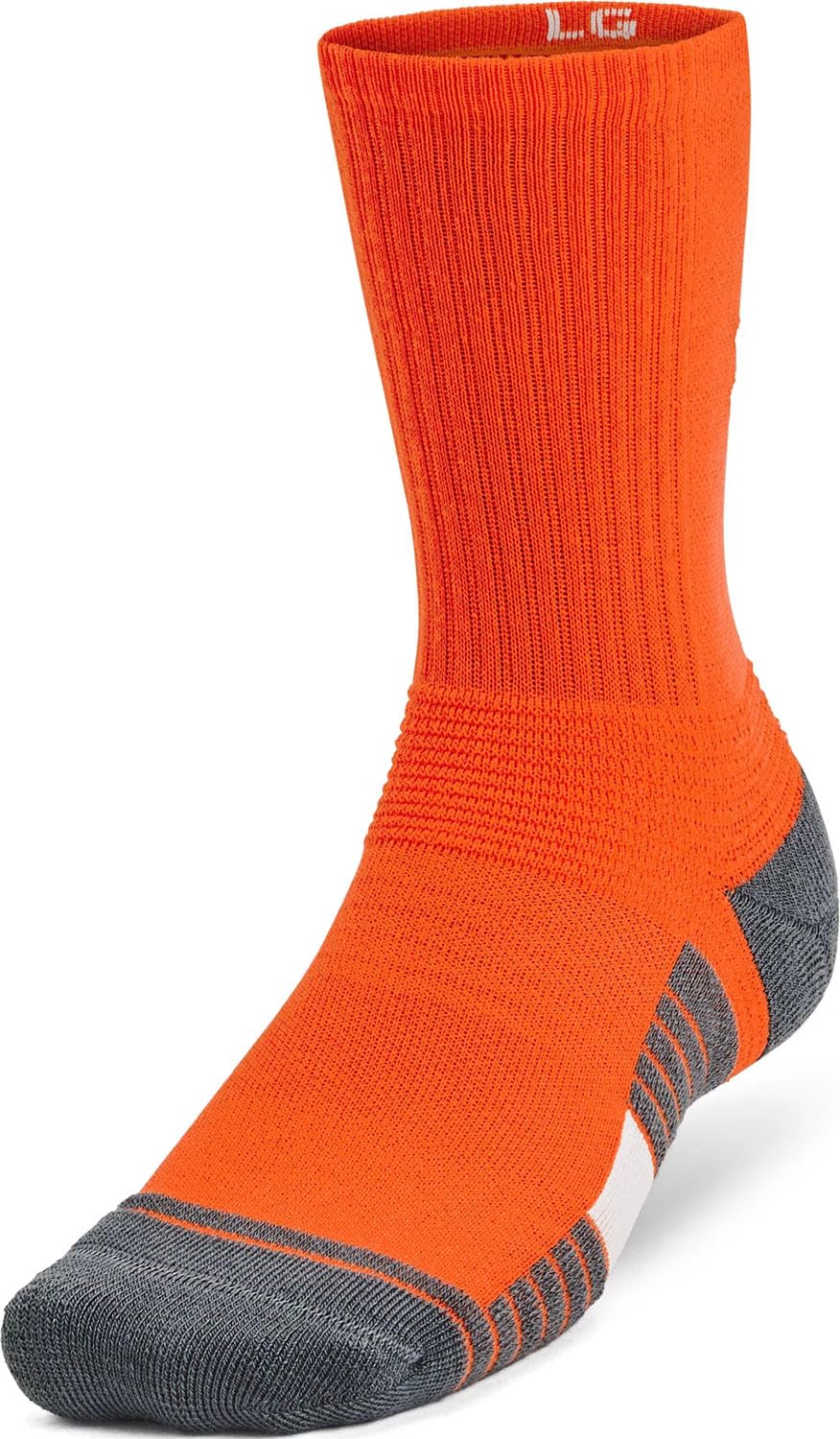 Under Armour - Unisex Team Crew Socks, Color Team Orange (800), Size: X-Large