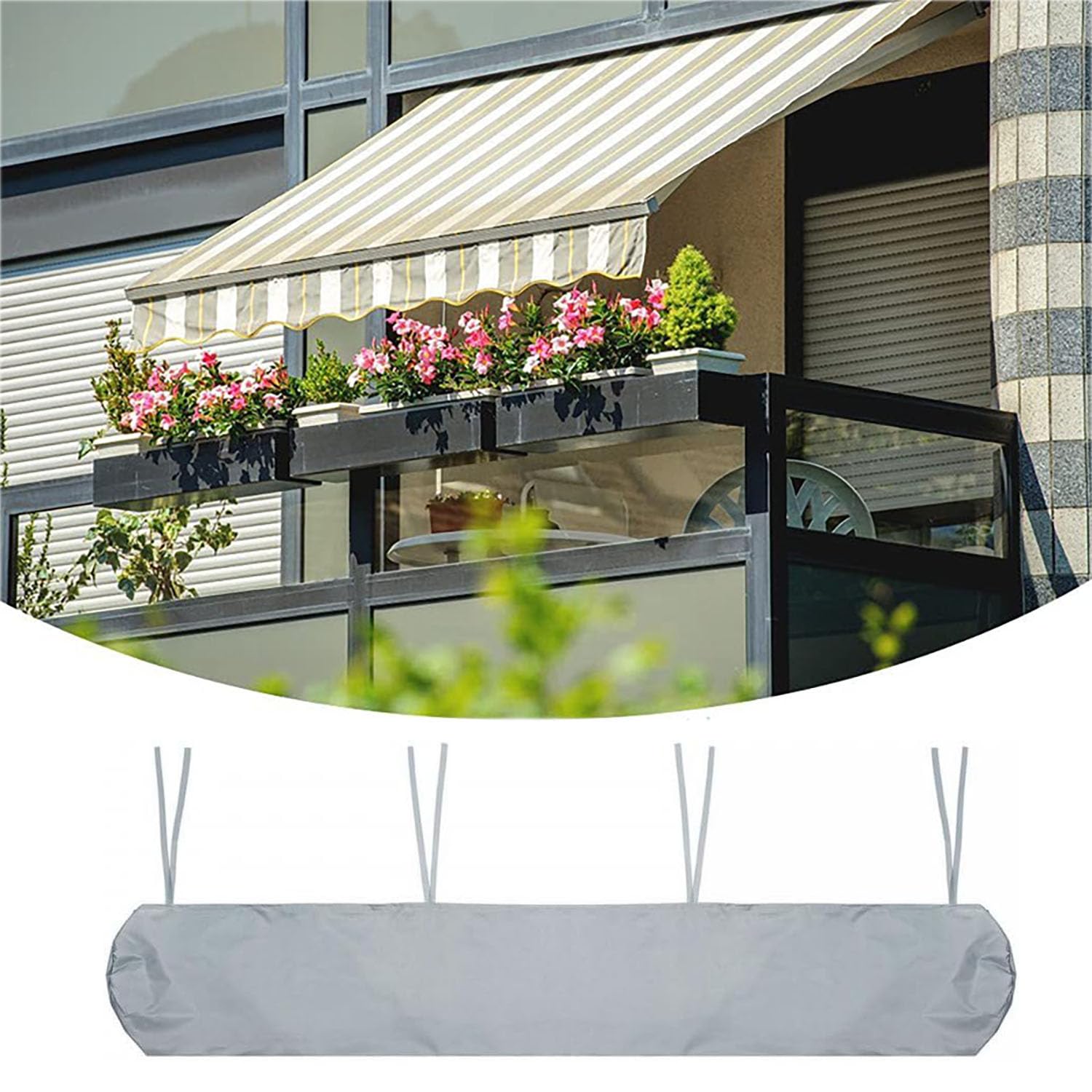 4 m de housses pour voile d'ombrage, couverture pour voile d'ombrage, couverture de tente pour terrasse, extérieur, jardin, housse de protection imperméable pour tente