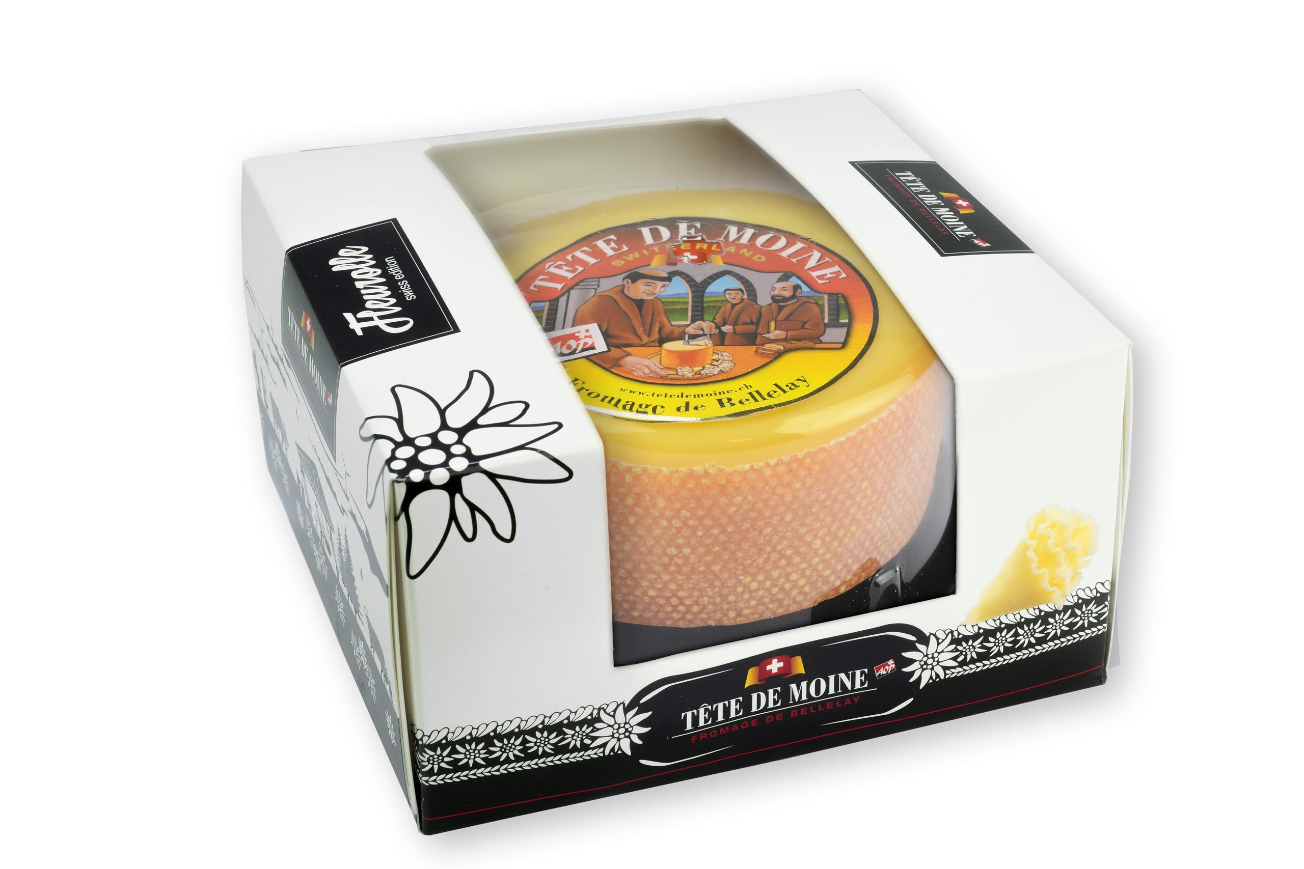 Fromage Tête de Moine + Appareil à racler | Fleurolle Box - 400g - Suisse