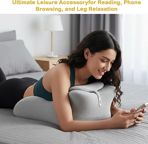 Miniatura 4 de Almohada ergonómica de espuma viscoelástica y almohada de lectura, soporte ortopédico para cuello, espalda y piernas, ideal para dormir, elevar