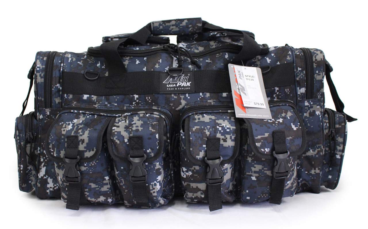 30" NexPak Tactical Duffel Range Gear Bag TF130 DMBK Digital Camo Navy