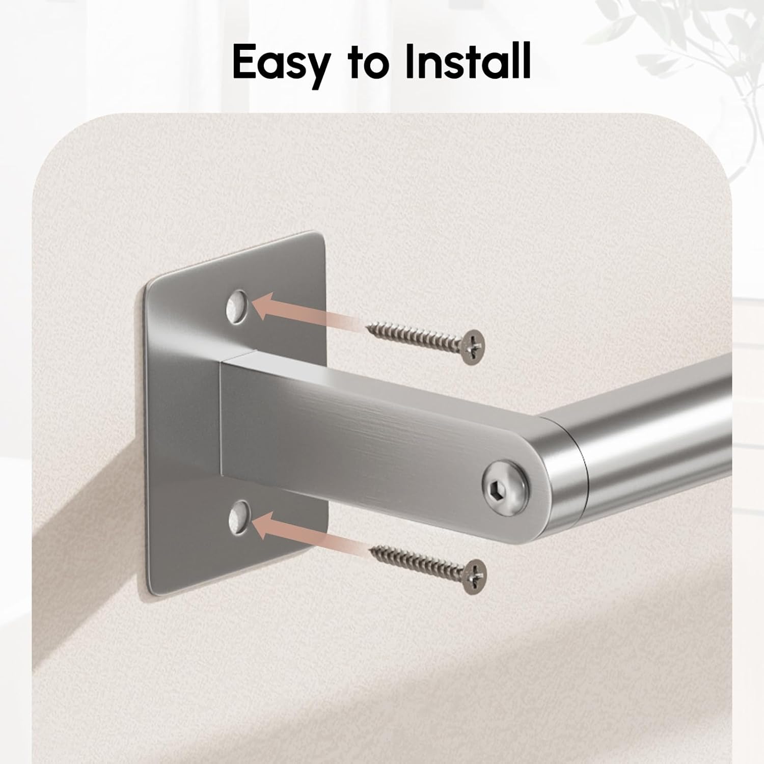 USHOWER Brushed Nickel Towel Bar, 18 Inch Towel Racks for Bathroom Wall Mounted, Heavy Duty Stainless Steel Towel Holder, Easy Installation (Total Length 20 Inch) (Pack of 2)