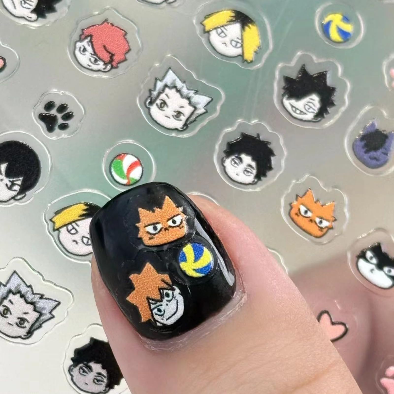 3Dパーツ ネイル 影山飛雄 ハイキュー 排球 バレーボール ⋆ ハイキュー‼︎／影山飛雄 ⋆ 全て爪に直書きです