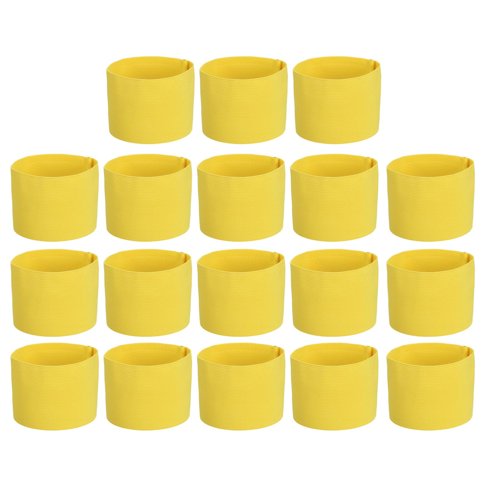 PATIKIL Soccer Captain Armband, 18 Pcs Captain Arm Bands for Soccer Elastic Captain Arm Band Sports Captain Armbands for Youth Adult Football Team Training Light Yellow-image-34