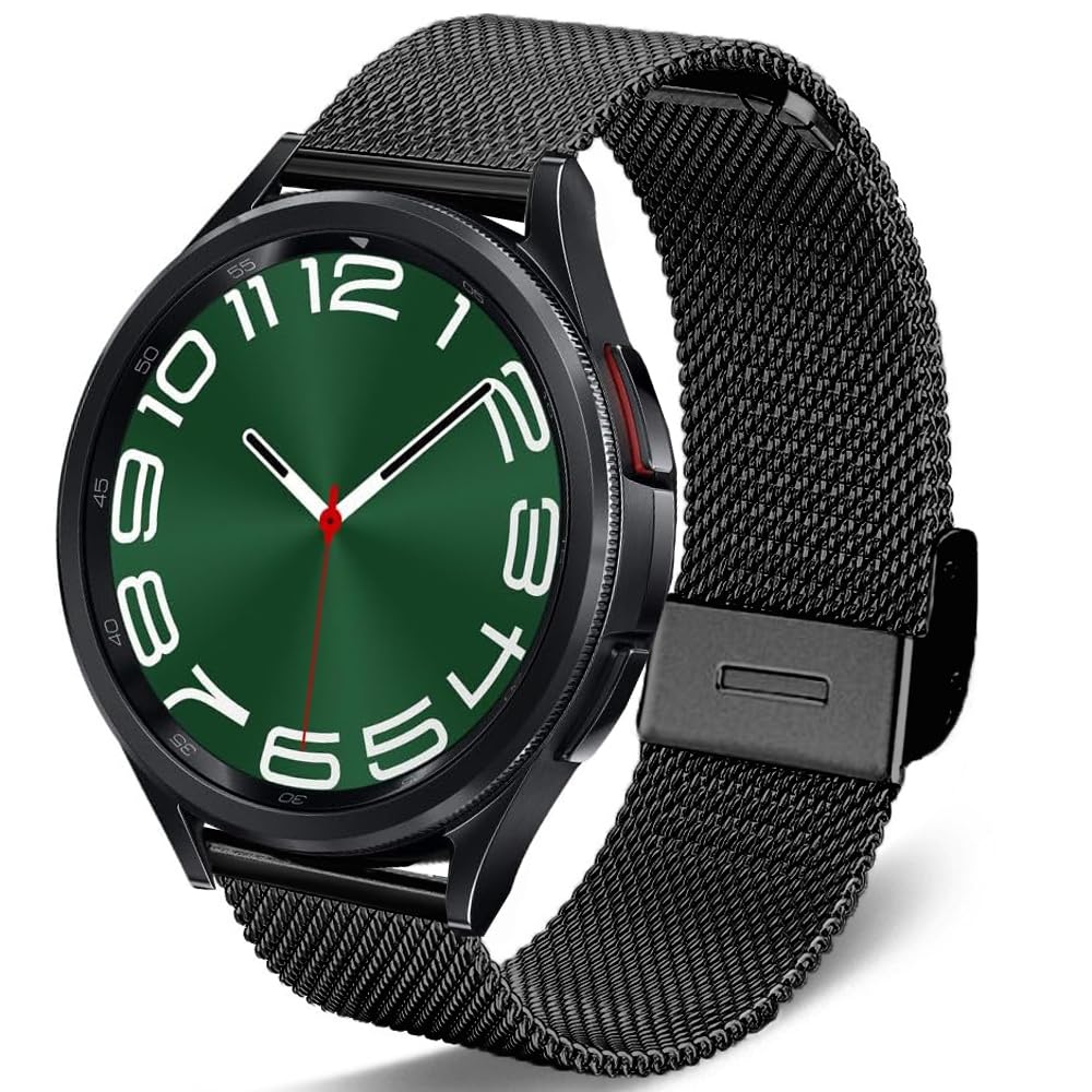 DEALELE Compatible with Samsung Galaxy Watch 7 / FE / 6/6 Classic / 5/5 Pro / 4/4 Classic / 3 41mm / Huawei GT3 / GT2 42mm, 20mm Stainless Steel Metal Mesh Replacement Strap for Women Men