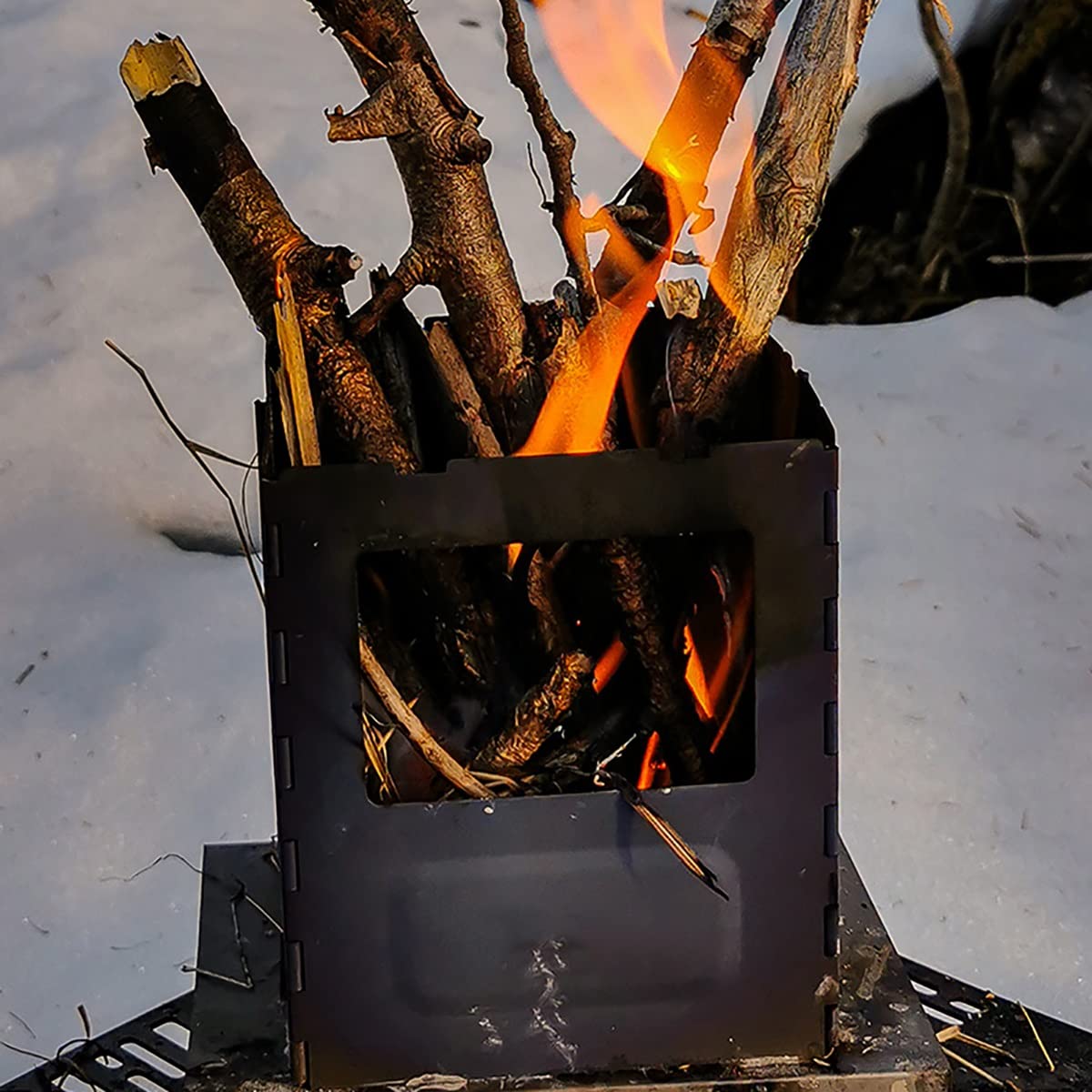Amazon.com: BOBONI Camping Wood Stove, Folding Mini BBQ Grill