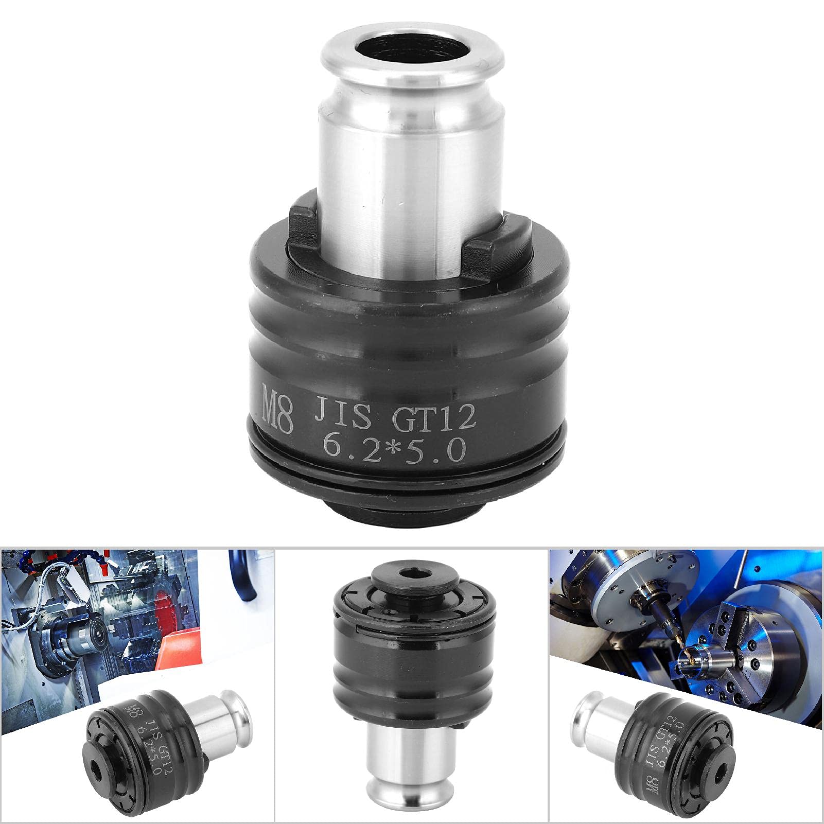 Agatige GT12 Compact Tapping Collet Chuck, Tapping Collets Tap Chuck Quick Change Tapping Chuck Mechanical Equipment Parts for Drill Accessories (M8)