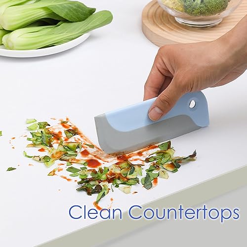 Miniatura 3 de Paquete de 2 espátulas pequeñas, mini escobilla de goma para ventanas, espejos, espejos de ducha de vidrio de baño y mostrador, encimeras de cocina