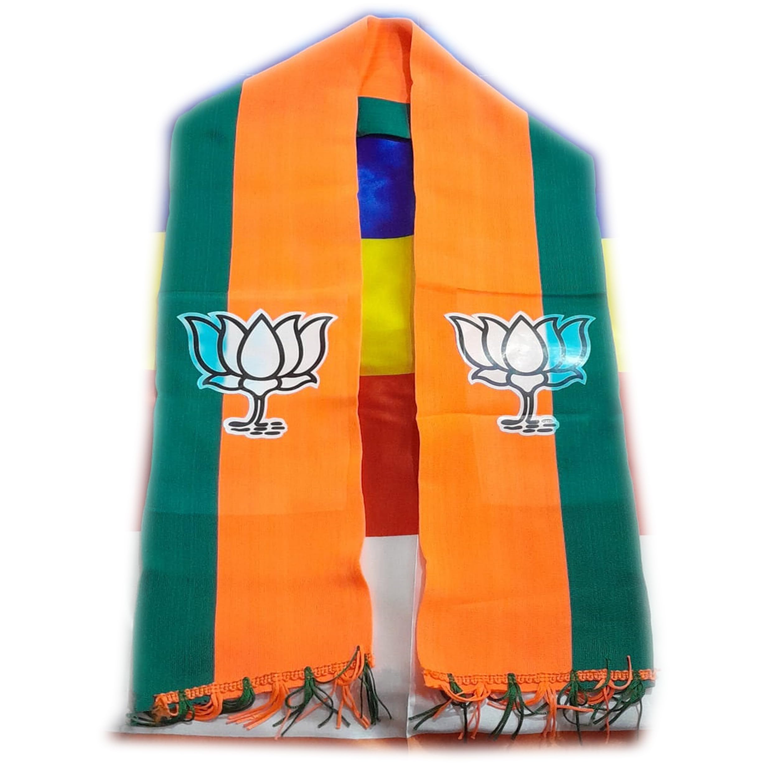 GEJUFFBJP Patka Gamcha, Khesh, Kanduva Body Flag | Skarf | Dupatta Flag | Woven Men & Women Muffler - Political Accessories for Rallyn Elections