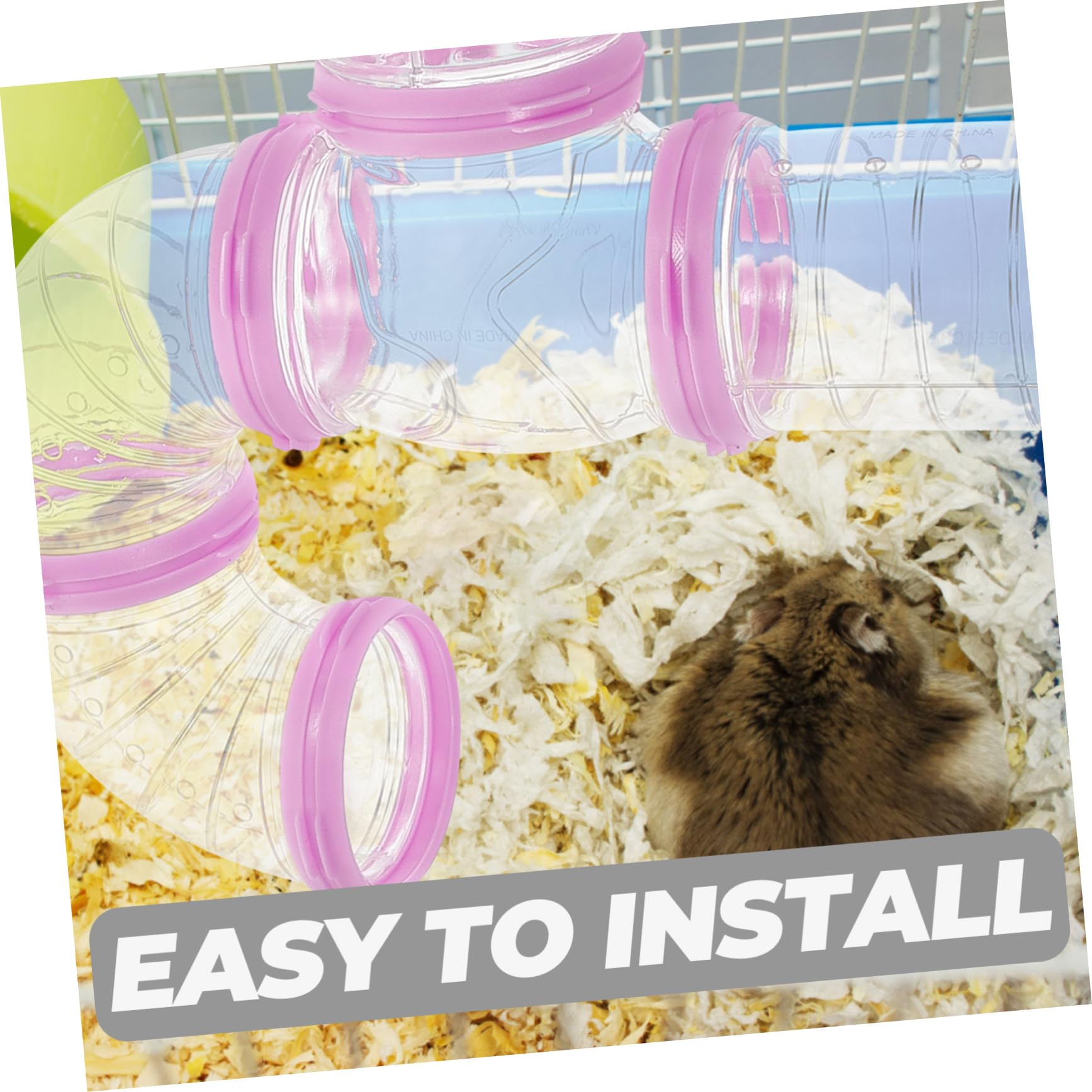 Hamstertunnel aus Kunststoff als Selbstgemacht Rohrverbinder für Käfige