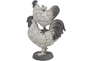 Chicken Figurine - 79 Polystone Rooster Decorative Sculpture Home Decor Statue, Accent...