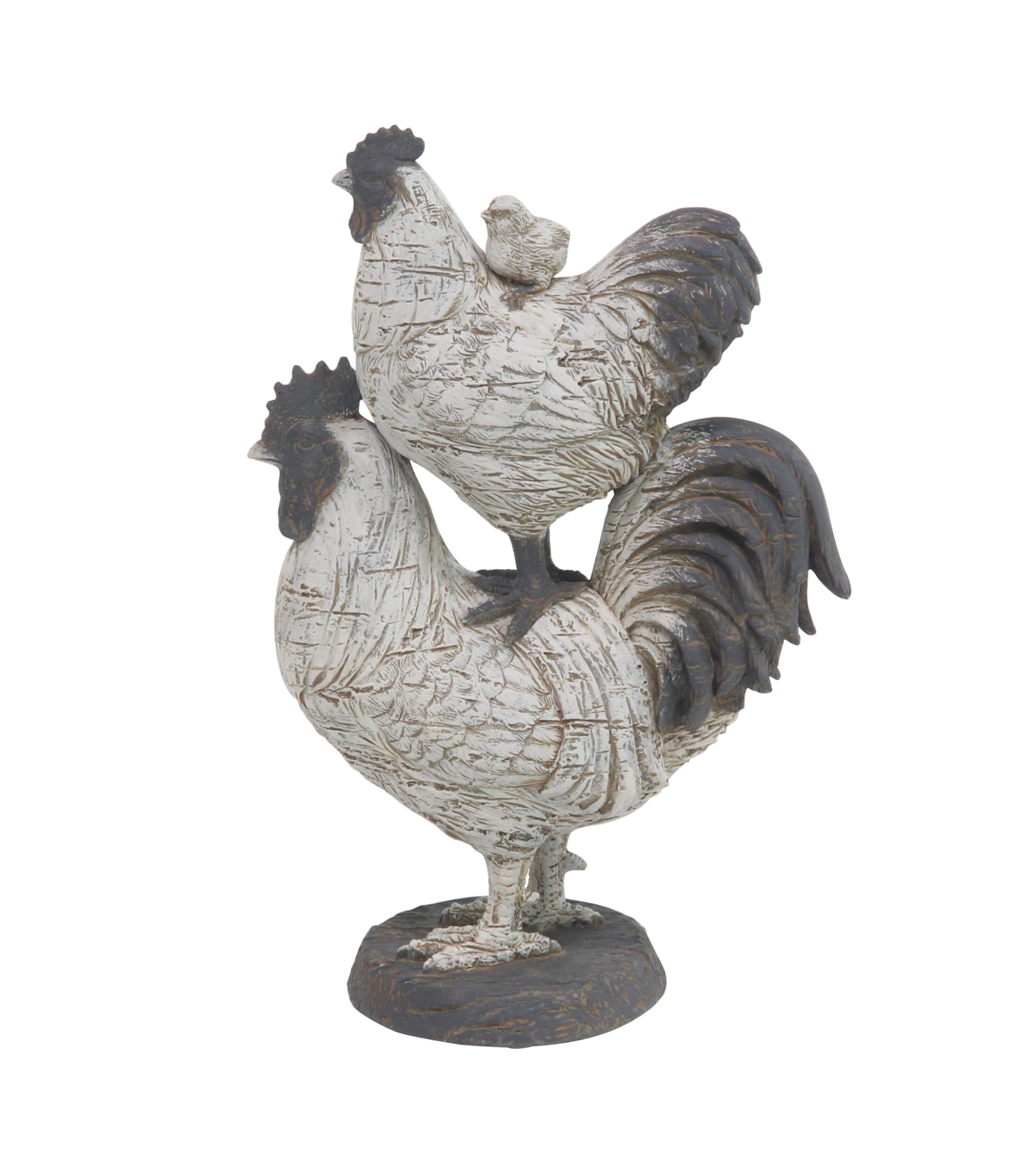 Deco 79 Sculpture, Artificial Stone, Light Gray/Dark Gray, S Size