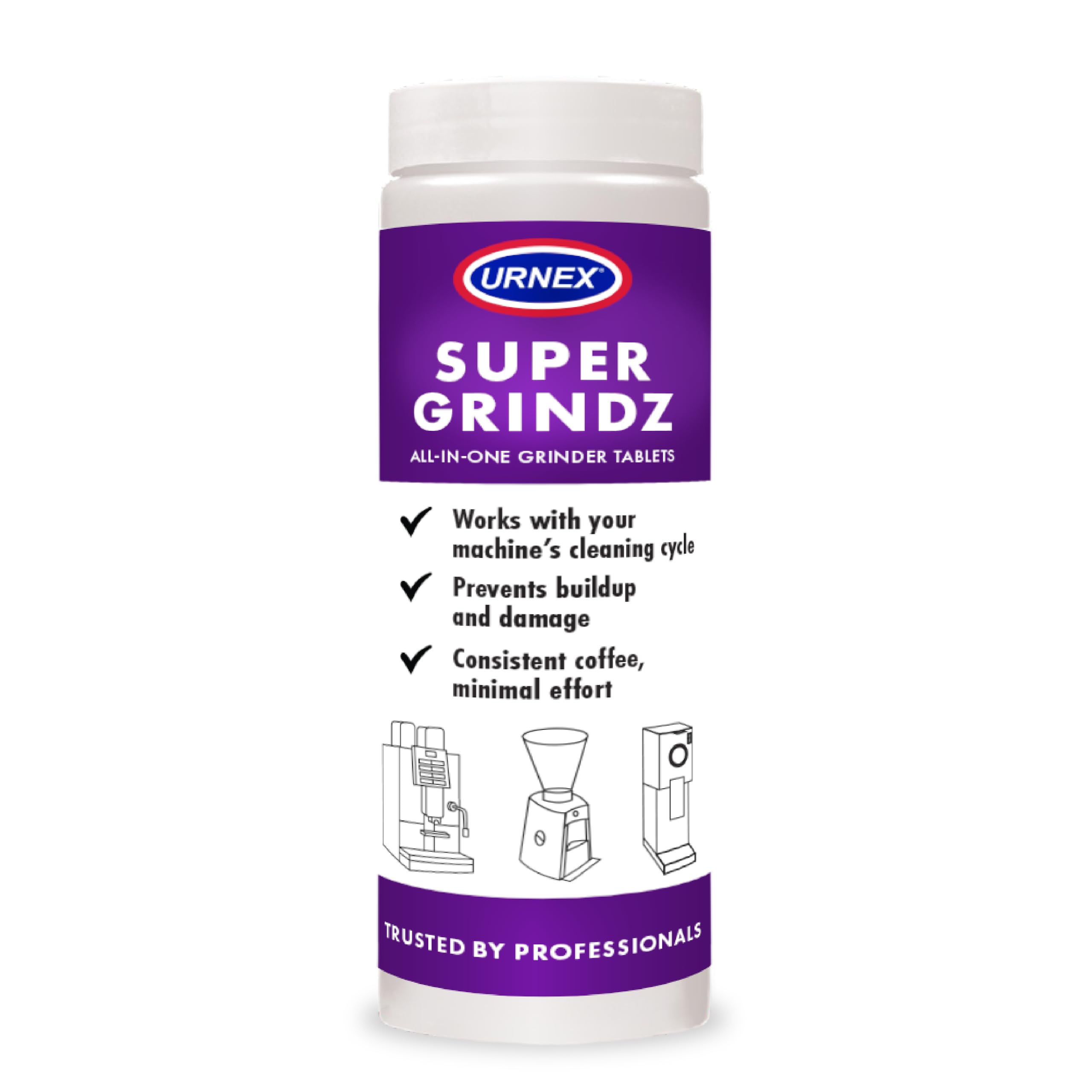 Urnex SuperGrindz Tablettes de nettoyage pour broyeur, 330 g