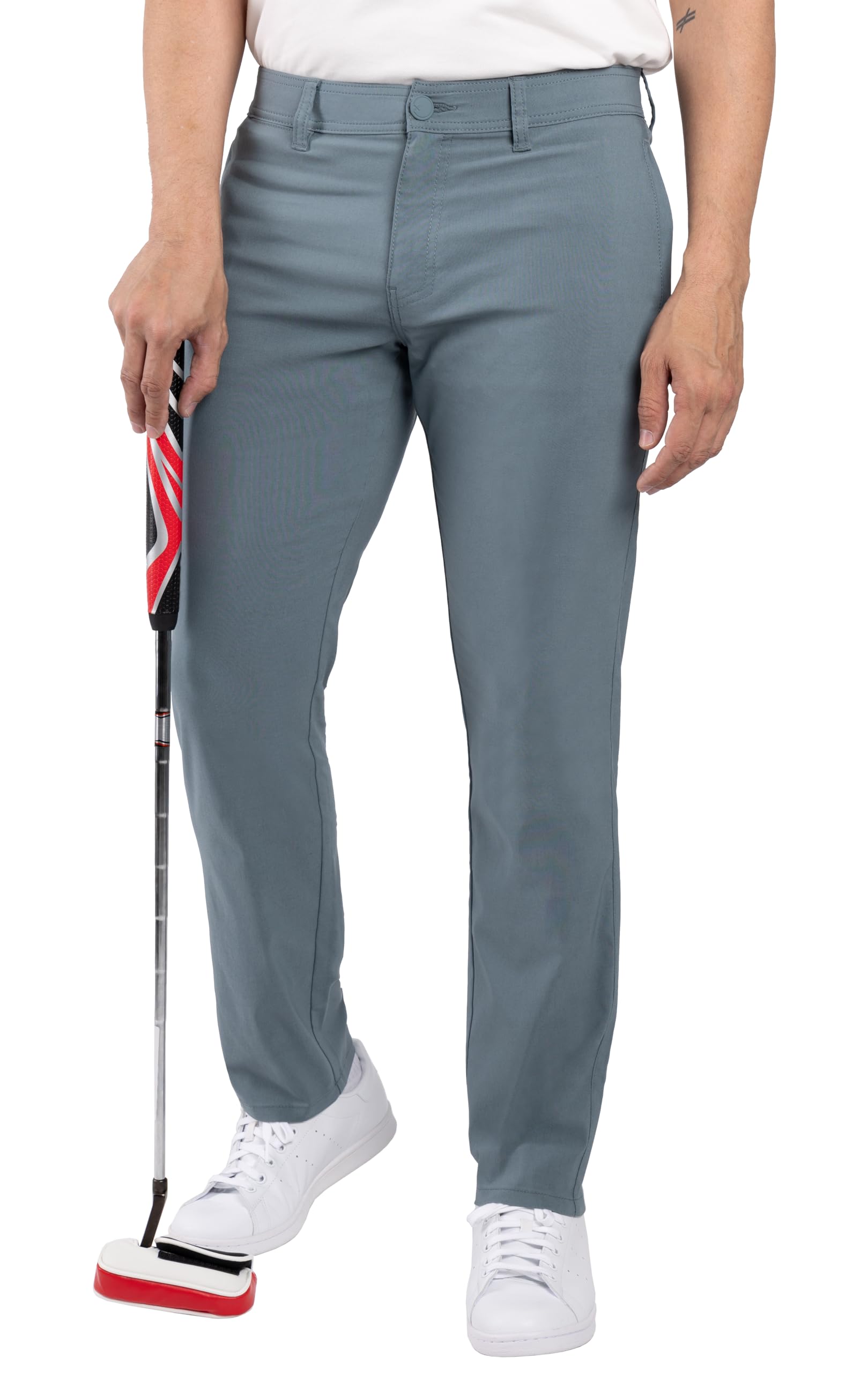 X RAY Stretch Slim Fit Golf Pants Men with Pockets - Tapered Lightweight Mens Golf Pants (Available in 30-38), Lakeside, 34