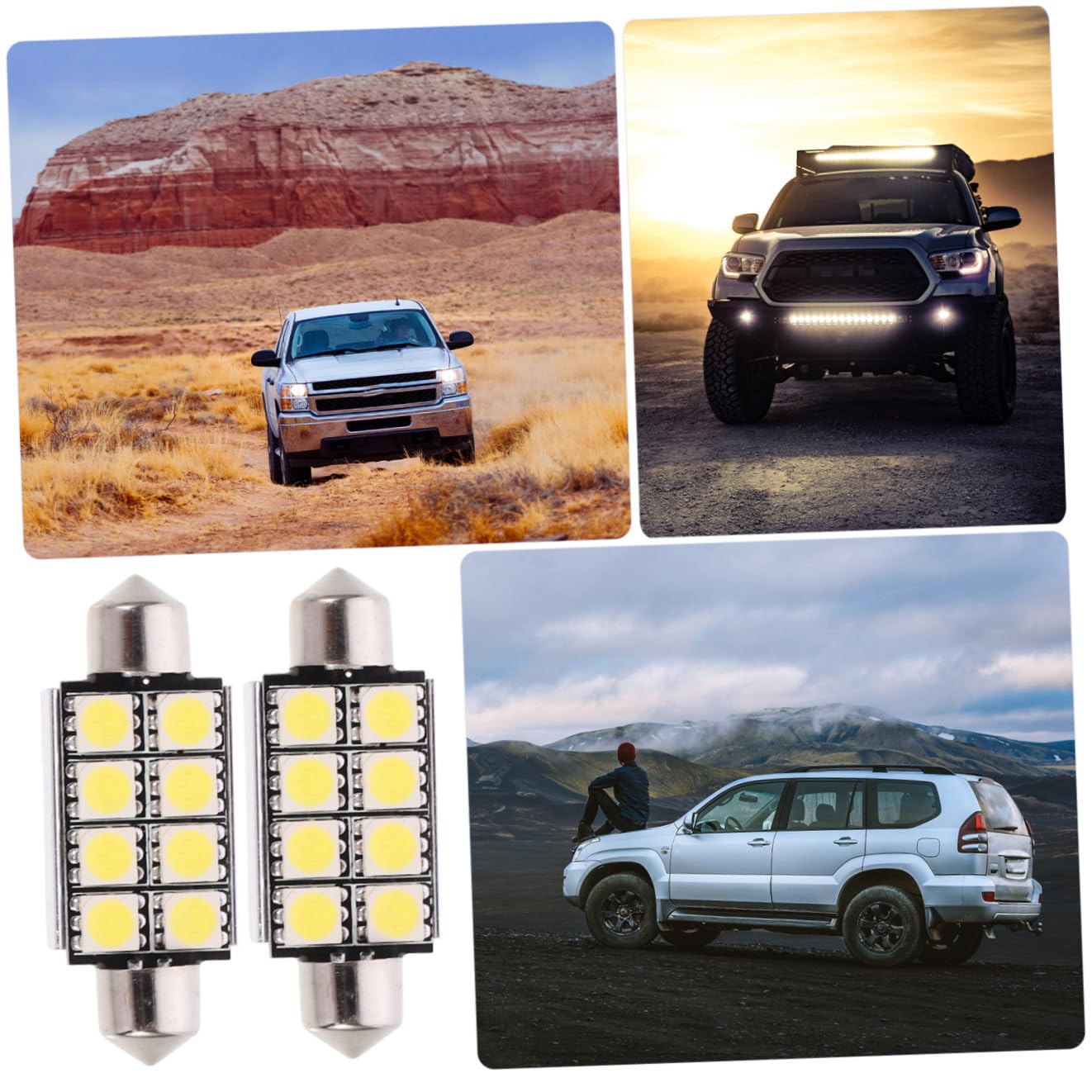 iplusmile 24pezzi Lampadine Led Festoon Con Smd Luce Interna Per Auto Bassa Consumo e Alta Luminosità Compatibile Con Distribuzione Luce Omnidirezionale