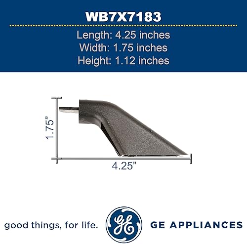 Miniatura 4 de GE WB7X7183 Tapa de extremo de mango original OEM (negro) para estufa/horno GE