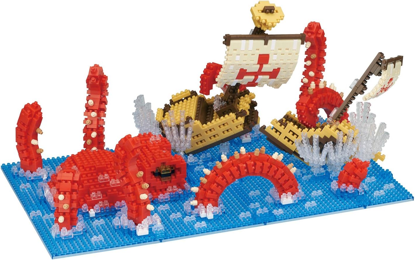 Nanoblock Kraken Attack Building Kit, Blue